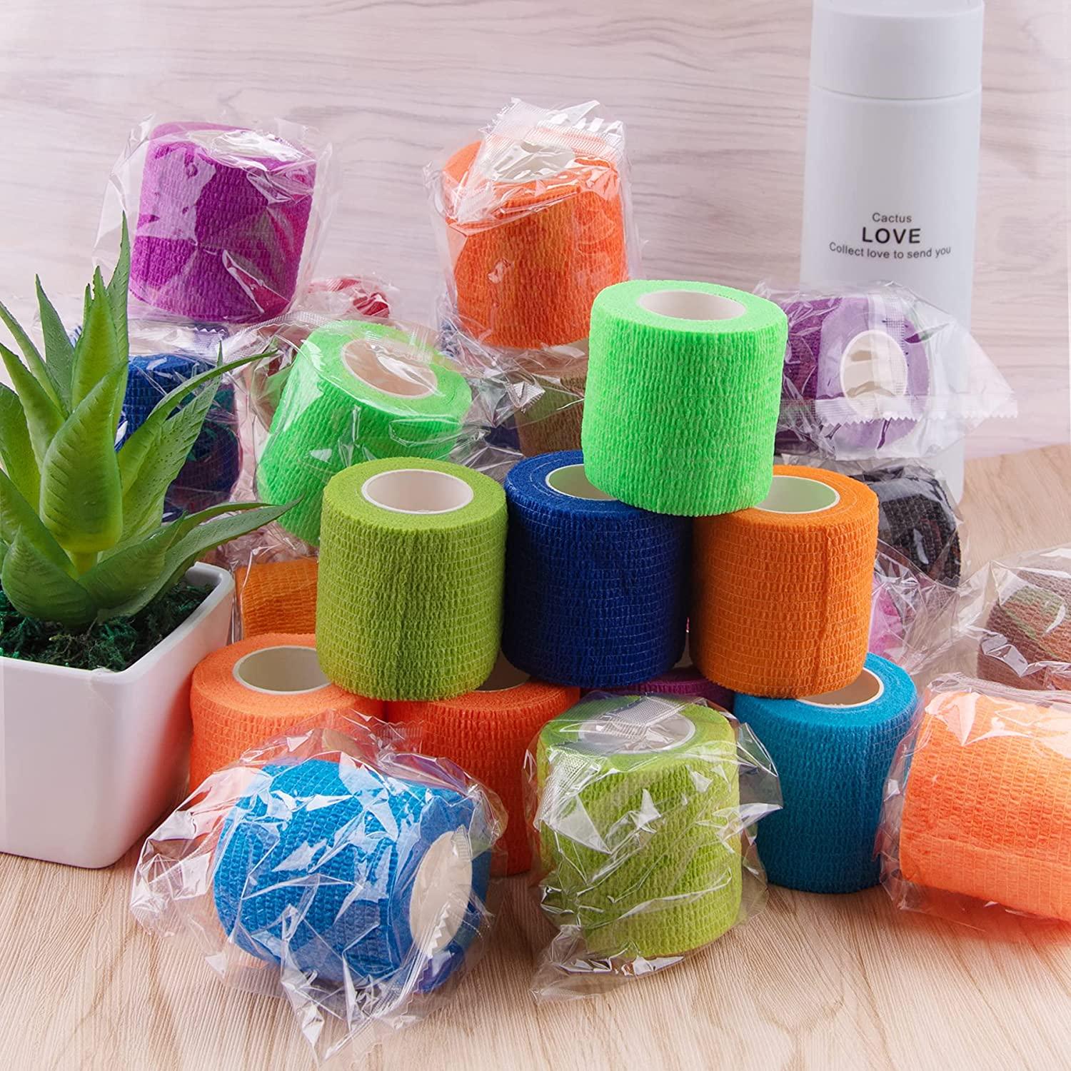 BQTQ 30 Rolls Self Adherent Wrap 2 Inch Self Adhesive Bandages Wrap