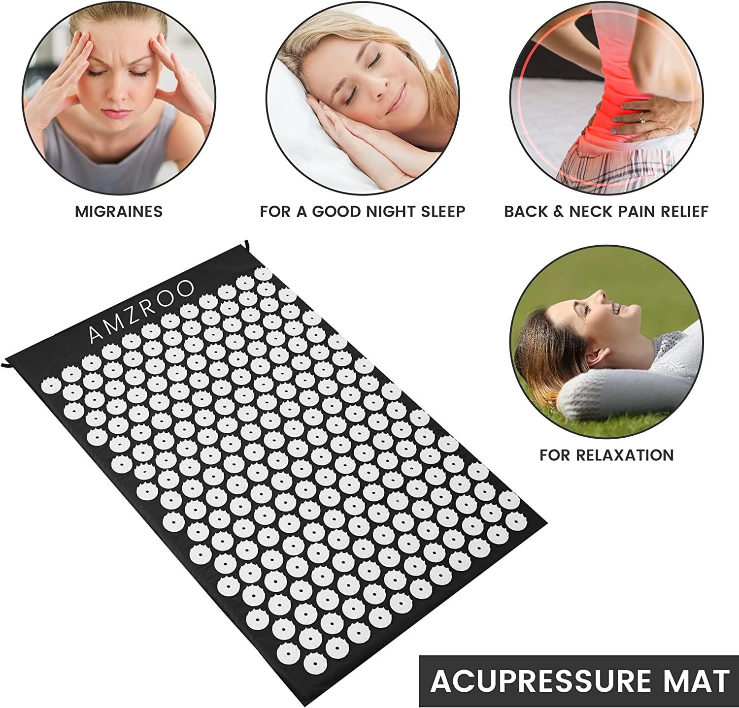 Acupressure Mat/Acupuncture Mat for Wellness, Muscle Relaxation, Back