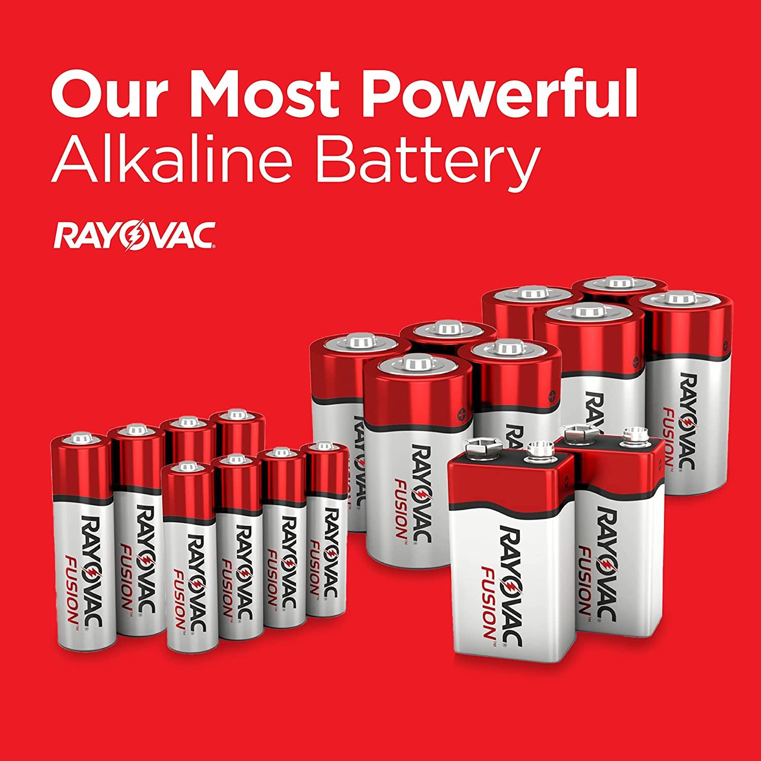Rayovac 9V Batteries, Fusion Premium 9 Volt Battery Alkaline, 2 Count