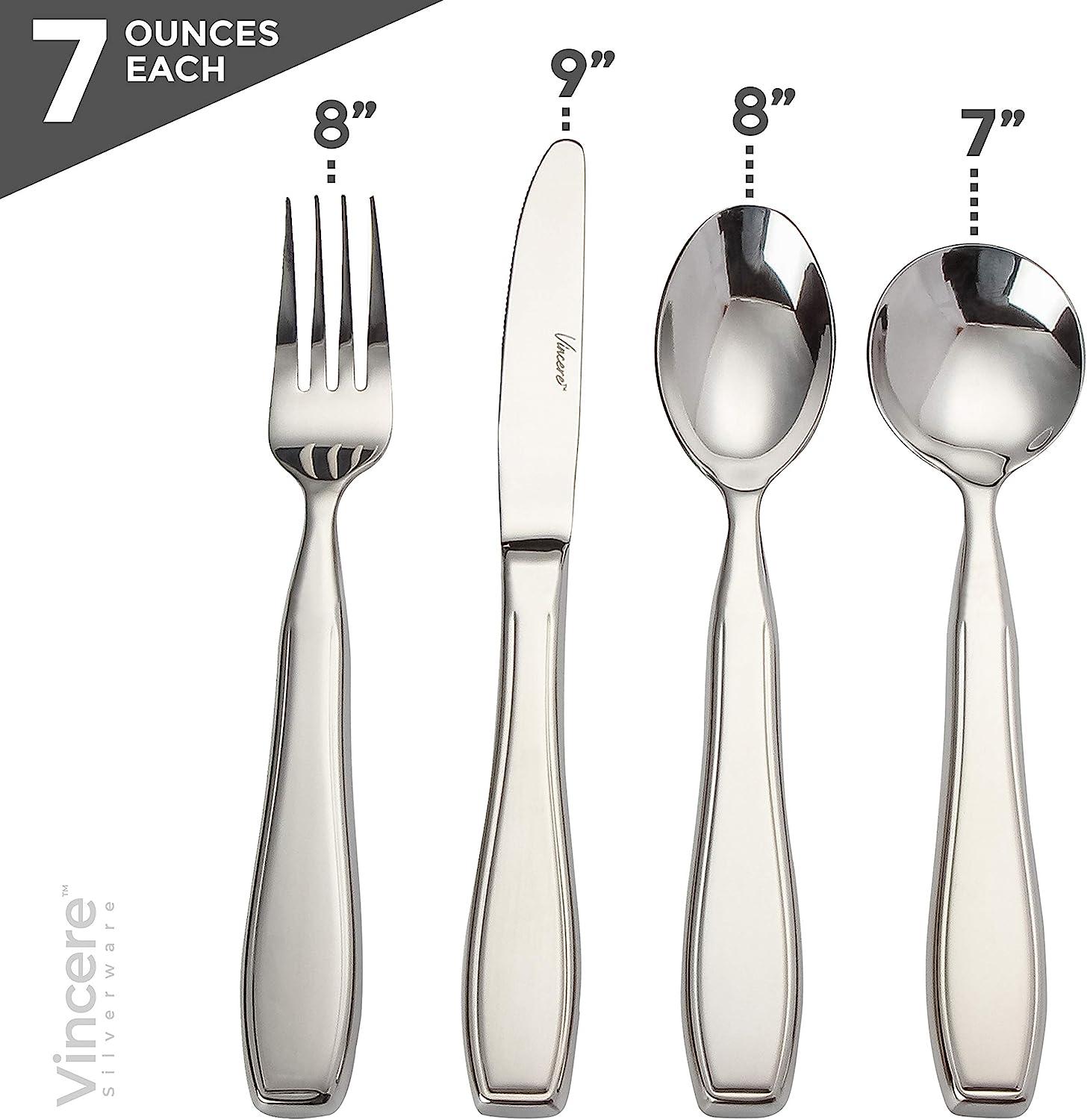 Weighted Utensils for Tremors and Parkinsons Patients Heavy Weight Stainless Steel Silverware