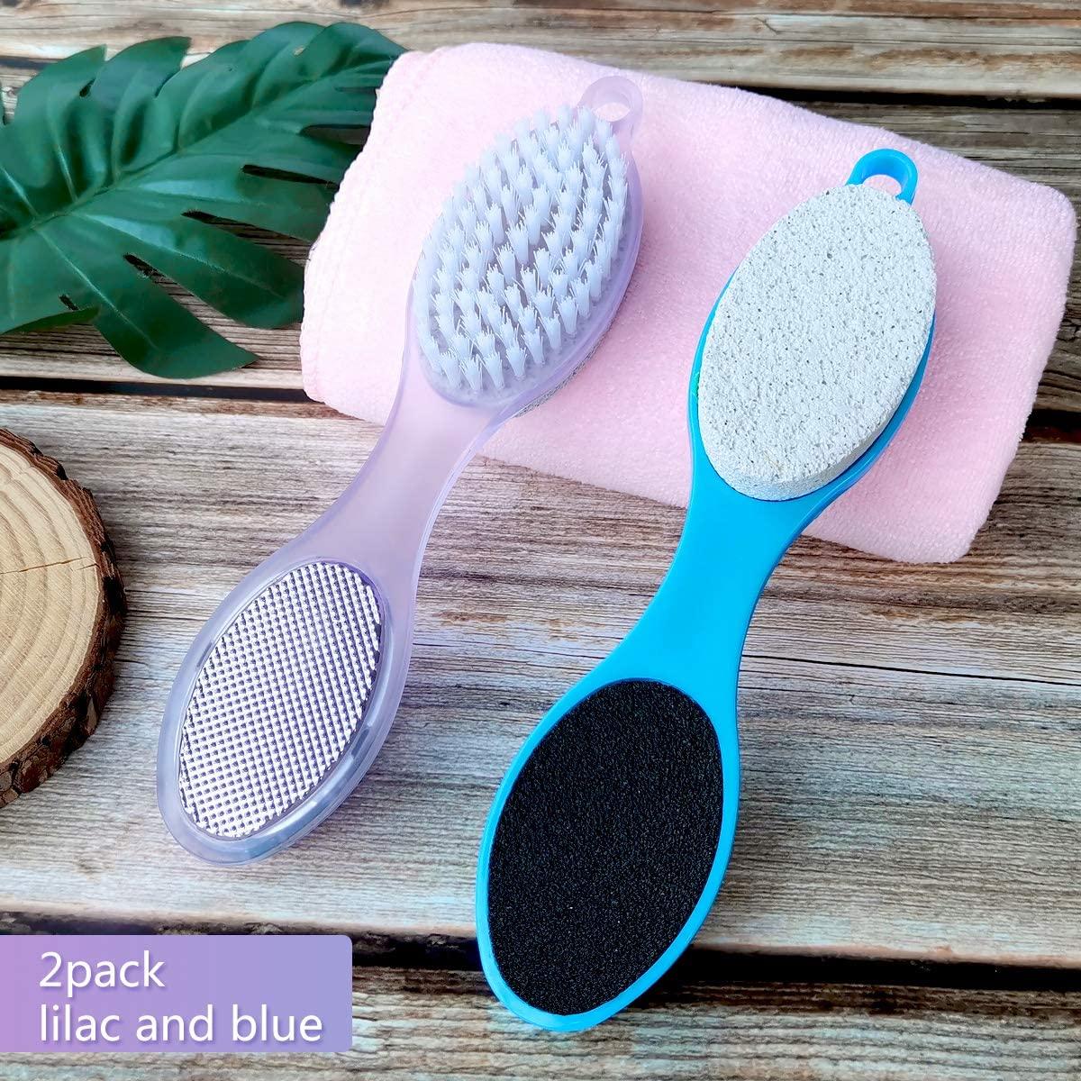 Fangze Pumice Stone Brush for Feet 2 Pack Foot Brush Scrubber