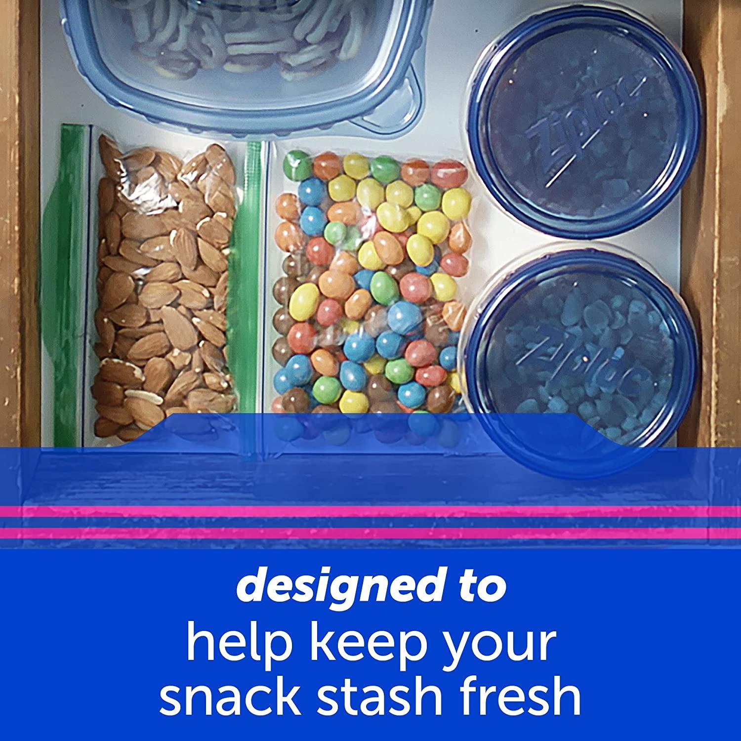 Ziploc Snack Bags for On the Go Freshness Grip n Seal Technology for