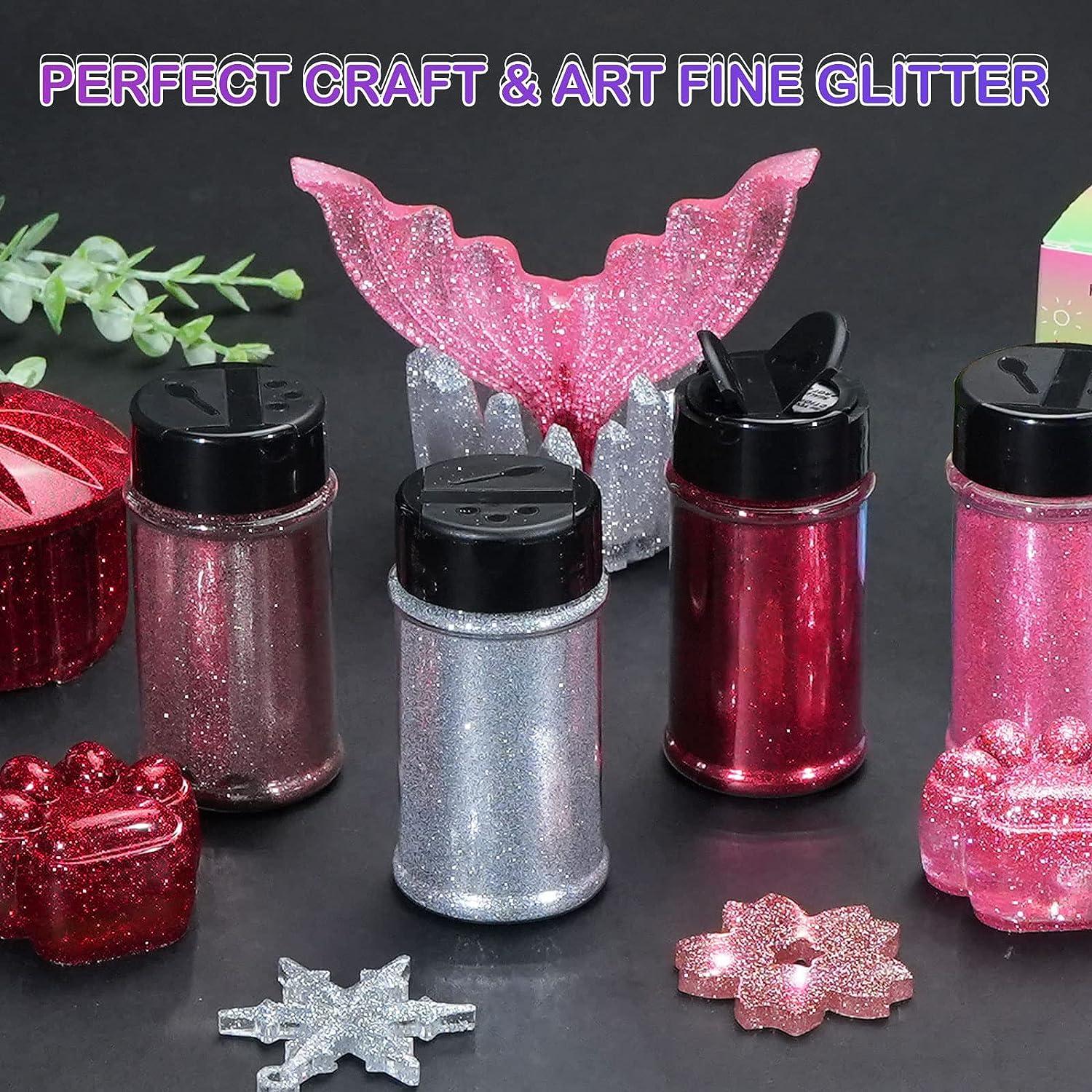 HTVRONT Silver Fine Glitter for Crafts - 50g/1.76oz Extra Fine Glitter for  Resin, Portable Ultra Fine Glitter for Nails, Tumblers, Ornaments, Makeup,  Body, Cosmetic, Candle, Slime Glitter Shaker Jar silver 50g
