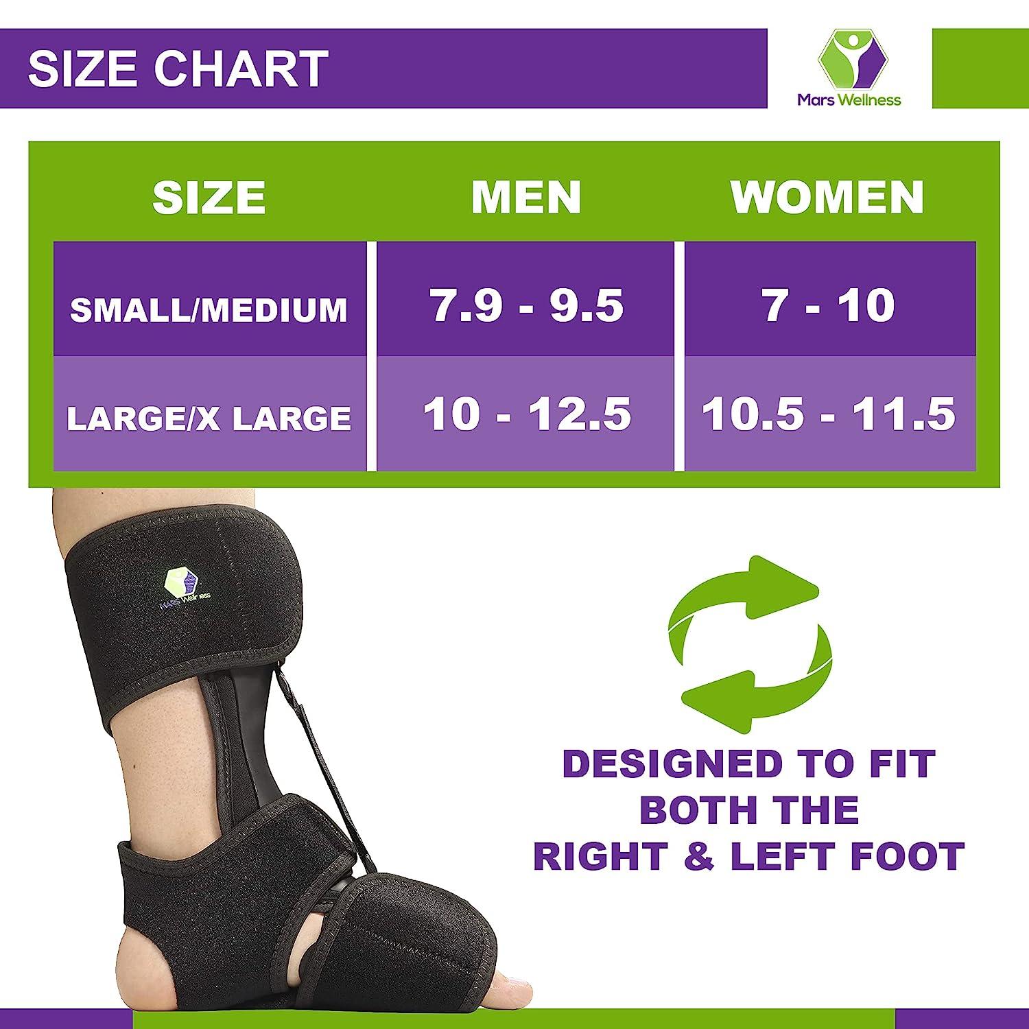 MARS WELLNESS Dorsal Night Splint for Plantar Fasciitis, Drop Foot