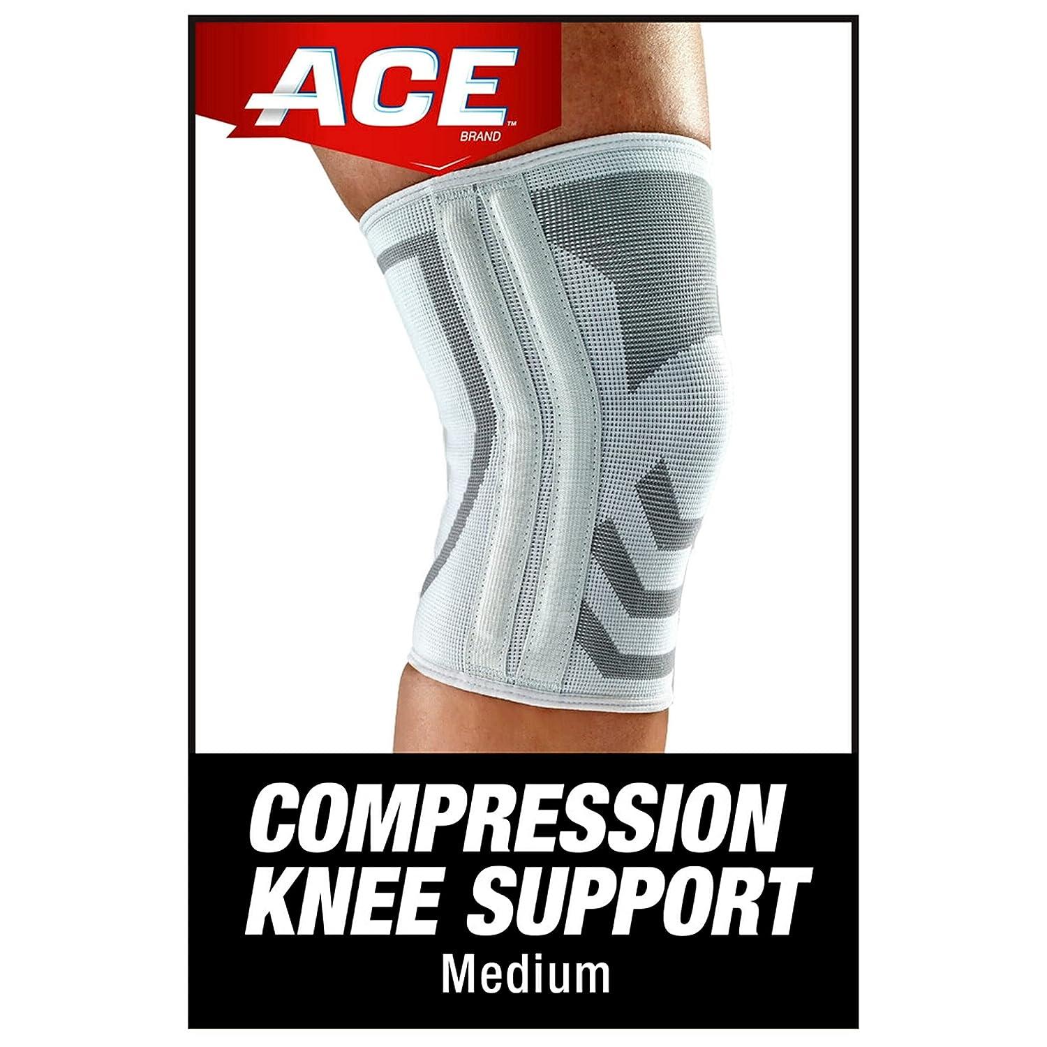 ACE Compression Knee Brace w/Side Stabilizers Support Injured Knee With