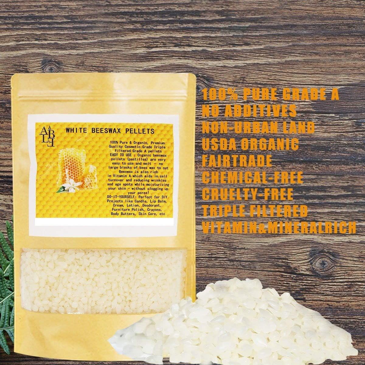  Howemon White Beeswax Pellets 2LB 100% Pure and
