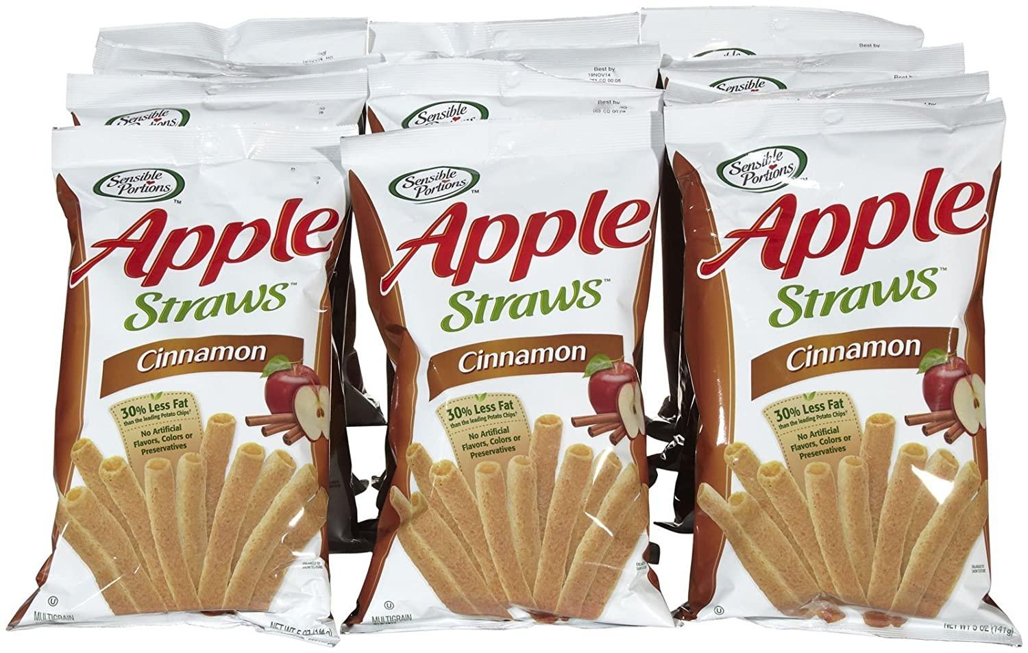 Sensible Portions Cinnamon Apple Straws 5 oz 12 pk
