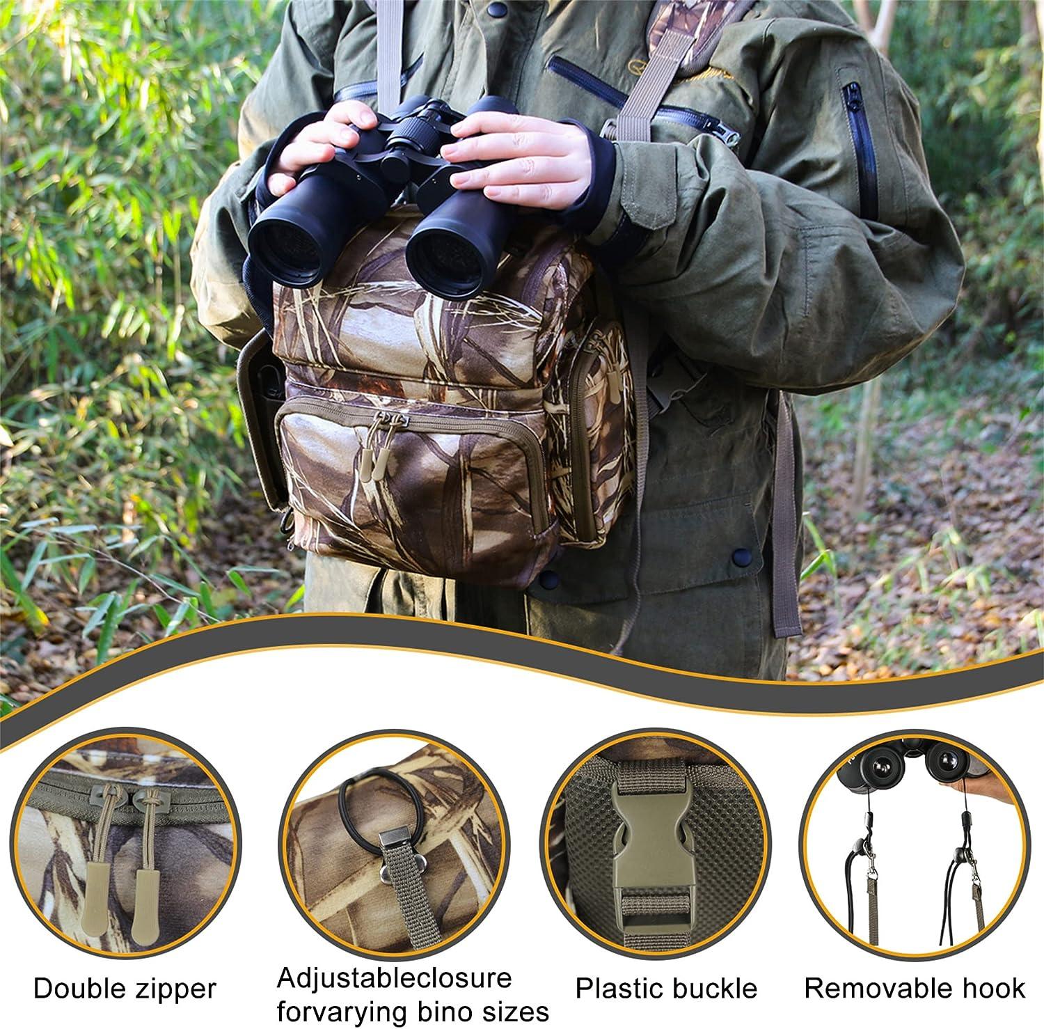 Binocular Harness Chest Pack With Rangefinder Pouch, Bino Harness With Rain Cove