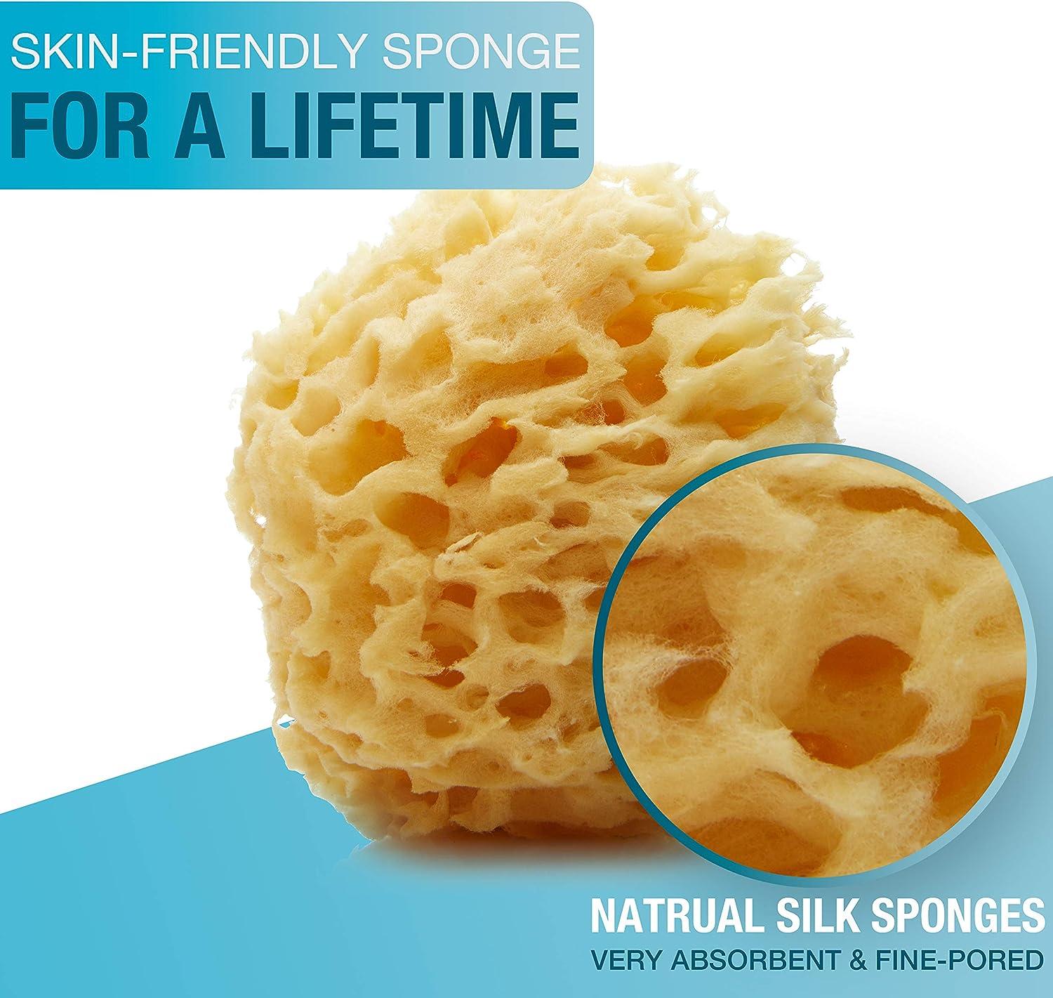 Sea Sponge for Bathing 100 Natural 4 (Large) Soft Sensitive and