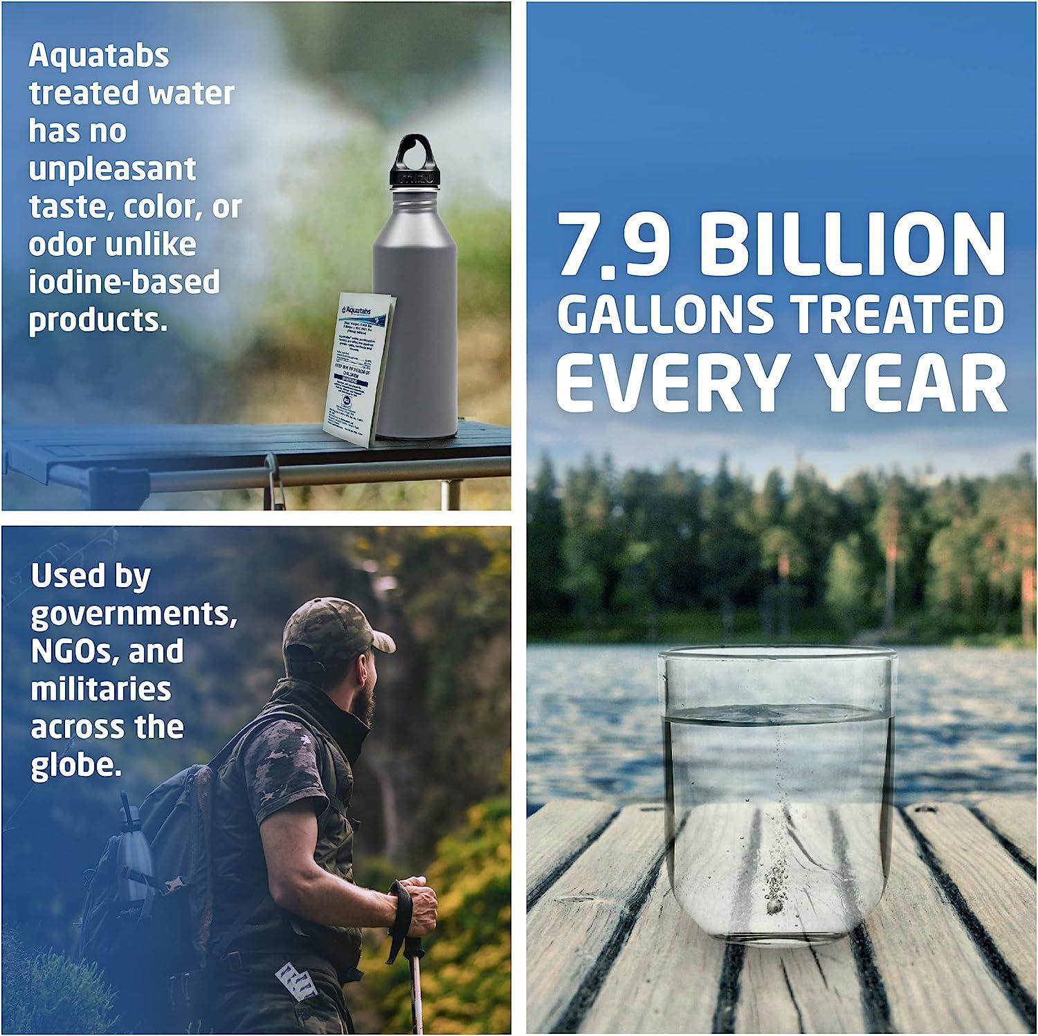 Aquatabs Water Purification Tablets. Water Filtration System for Hiking
