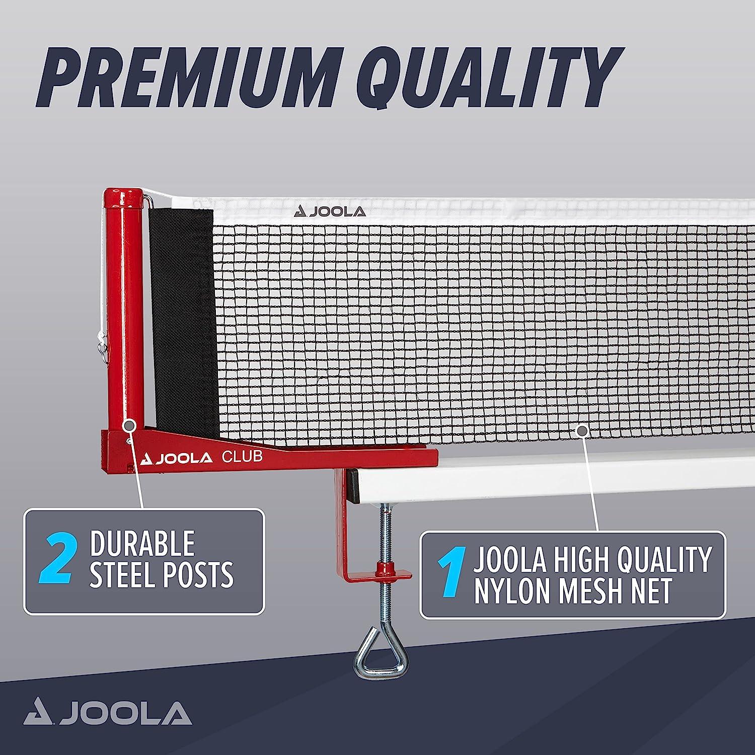 JOOLA Club Competition Table Tennis Net and Post Set Portable and Easy Setup 72" Regulation