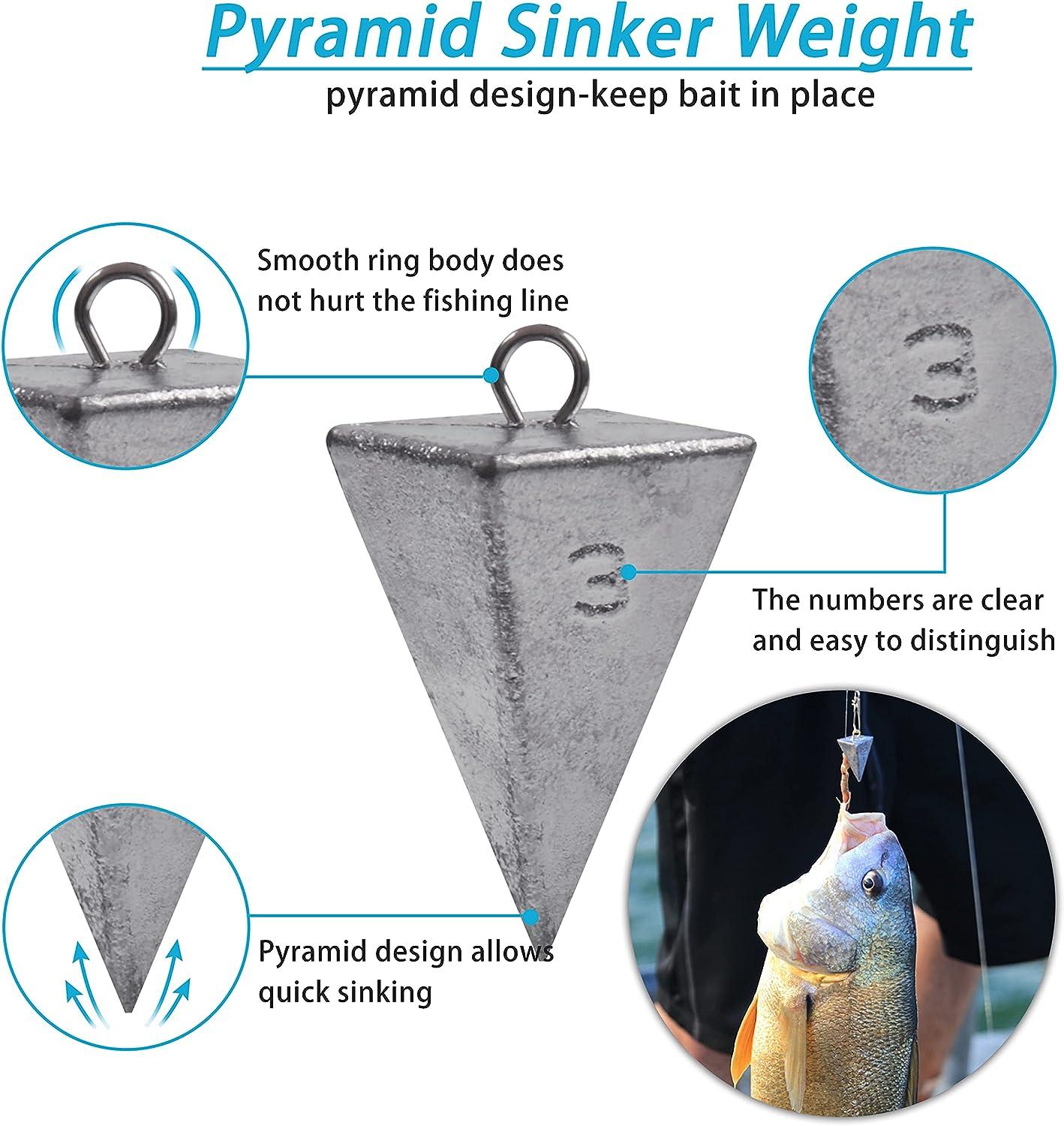 10-Pack Pyramid Sinkers Kit, Fishing Weights Sinkers Kuwait