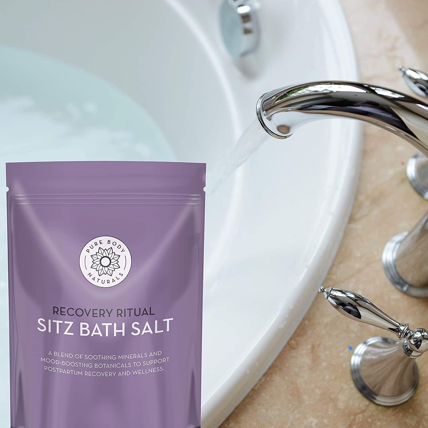 Natural Sitz Bath Salt for Postpartum Care & Hemorrhoid Relief Epsom