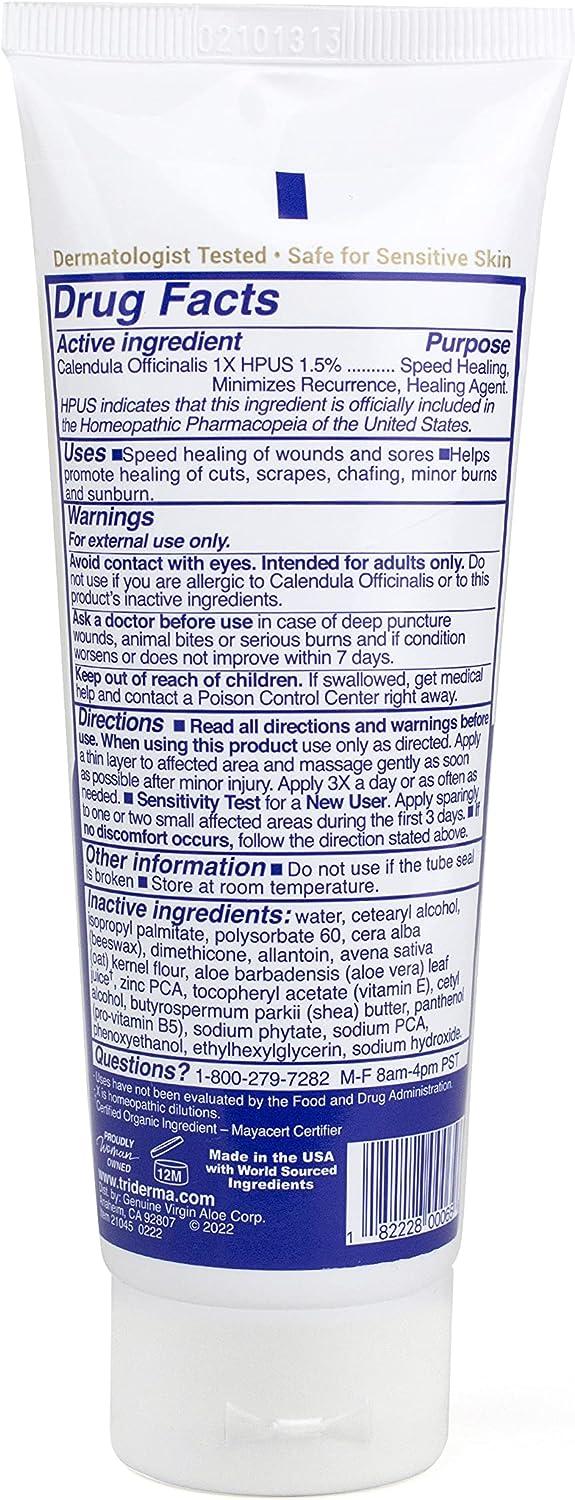 TriDerma Pressure Sore Relief Cream Speeds Healing of Bed Sores, Pressure  Sores, Ulcers, Scrapes and Chafing, 4 ounces