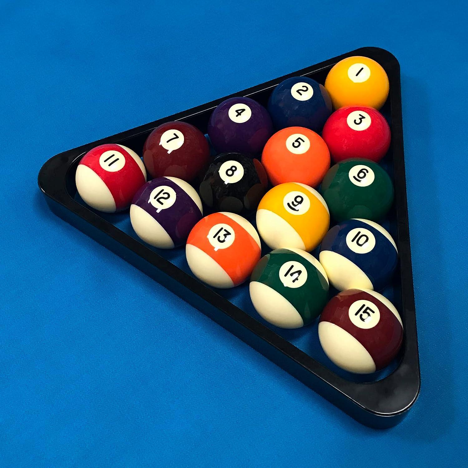 OKKO Billiard Pool Table Heavy-Duty Deluxe Plastic 8 Ball Triangle Rack ...