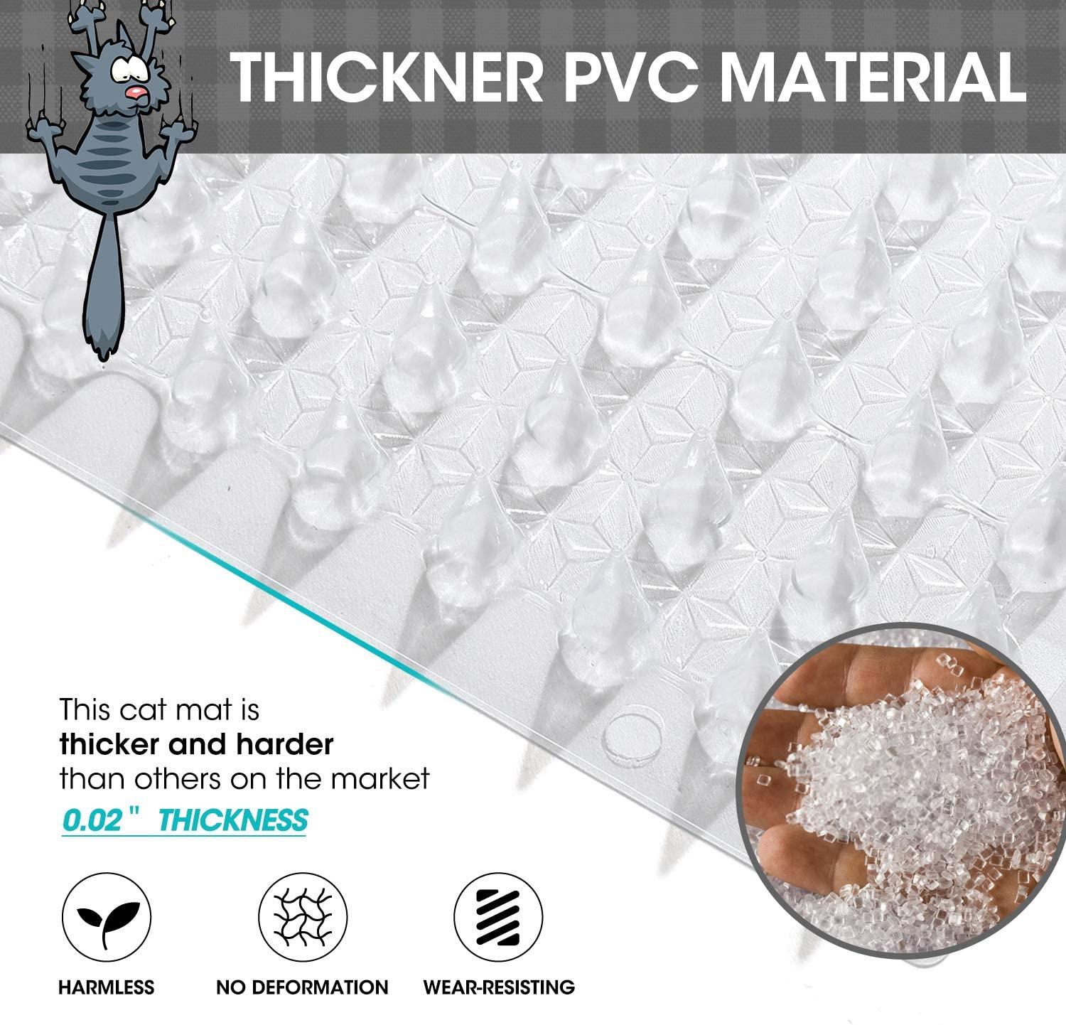 Zipcase 8 Pack Cat Repellent Deterrent Outdoor Scat Mat with Tape for