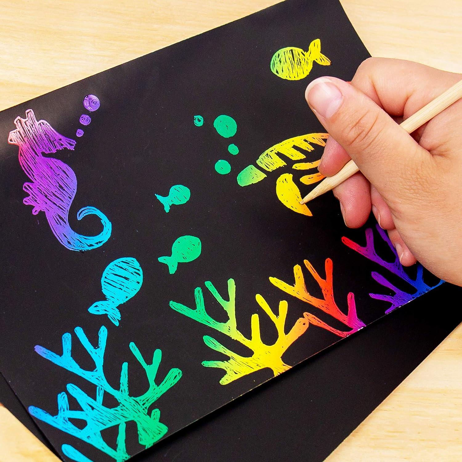 Rainbow Scratch Paper (Using Scratch Art For Teaching) - DigiNo