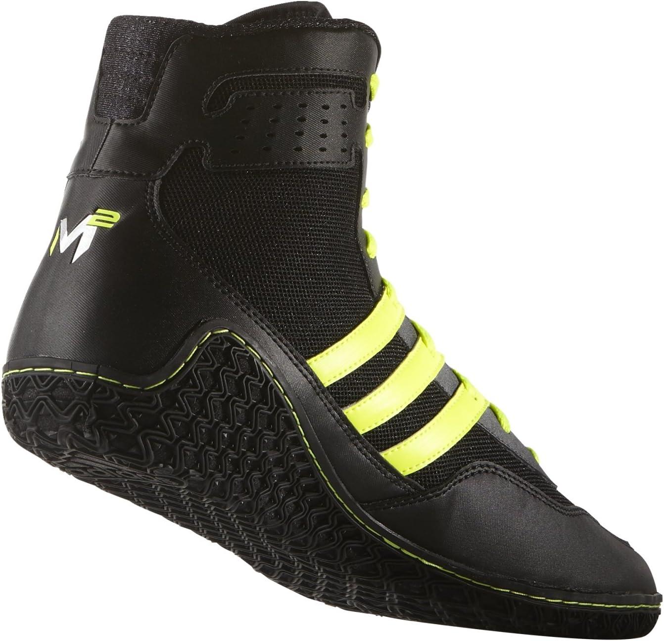 adidas Mat Wizard Black/Solar Yellow Wrestling Shoes (S77969