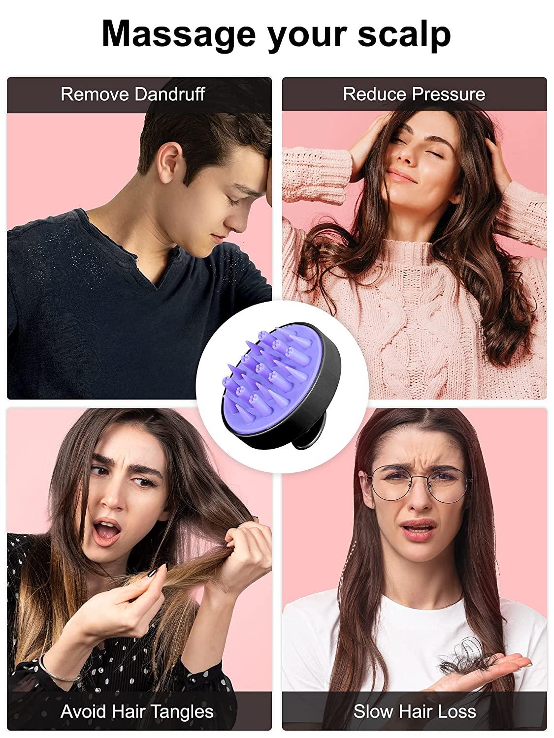 HEETA Hair Scalp Massager Brush, Updated Hair Shampoo Brush, Wet & Dry