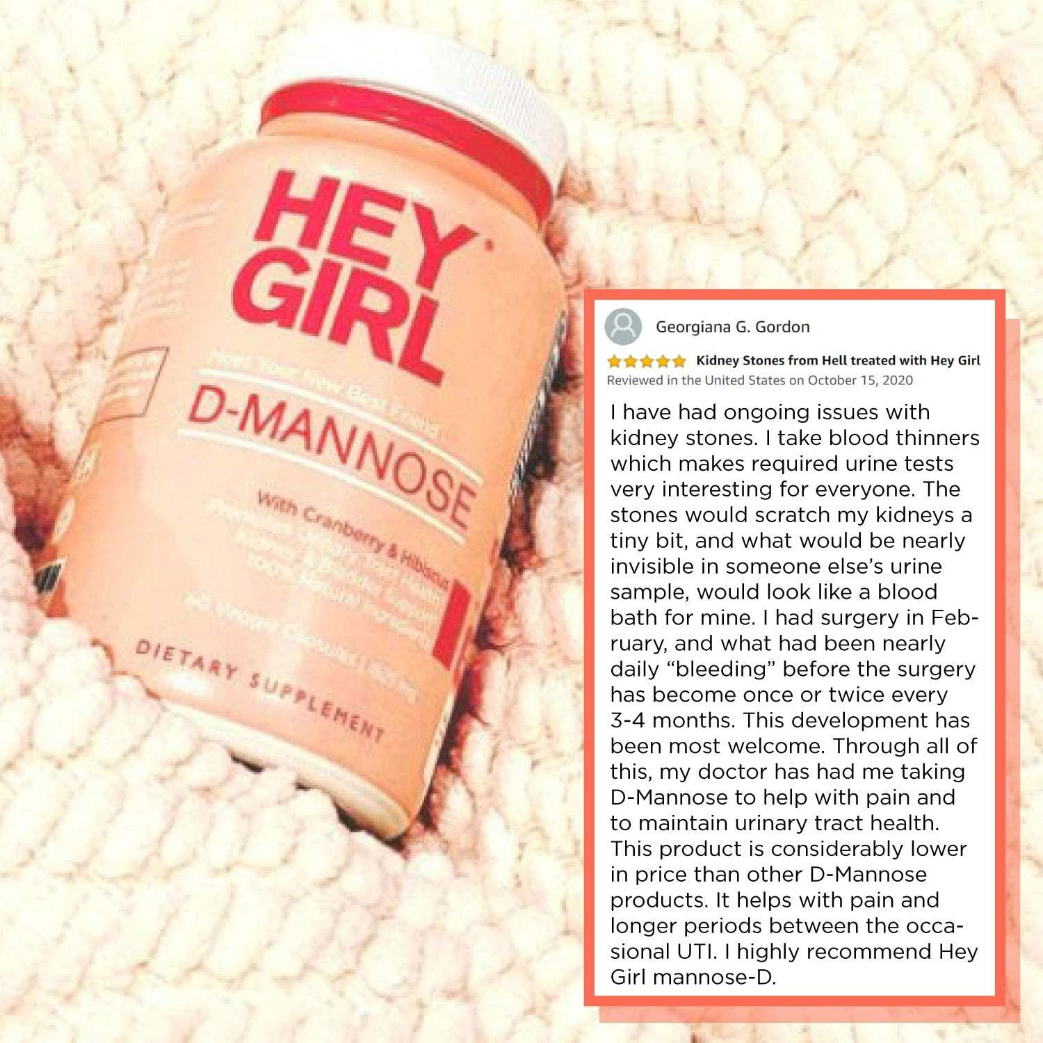 D Mannose Capsules FastActing UTI Supplement Cleanse & Flush Impurities with Natural D