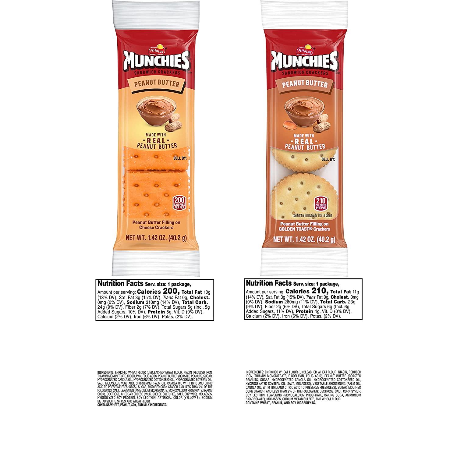 Munchies Sandwich Crackers Peanut Butter Variety Pack - 4 Count | Buy Now  with Express International Delivery | GoSupps.com