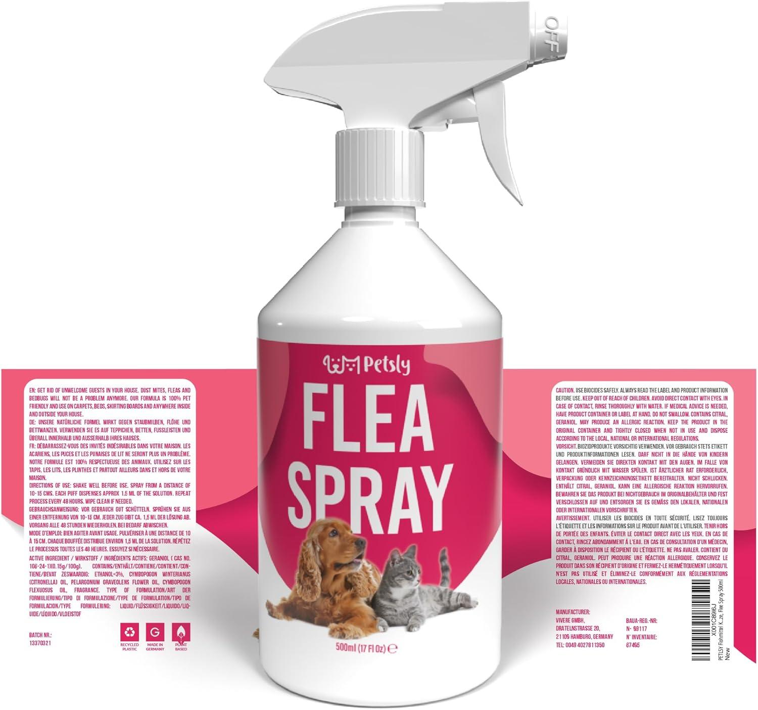 View of Cat Repellent Spray Flea Spray For Home Dogs & Cats 500ml - Lick-Safe ...