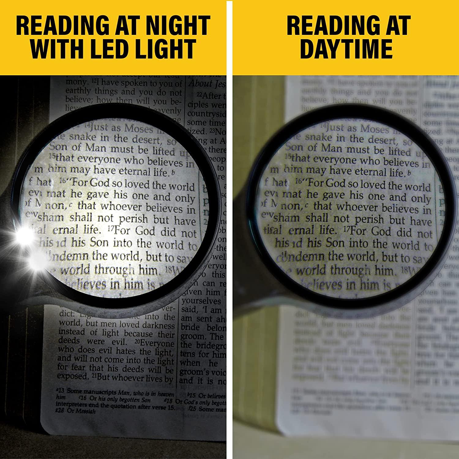 RockDaMic Professional Magnifying Glass with Light - 3X/45X Handheld ...