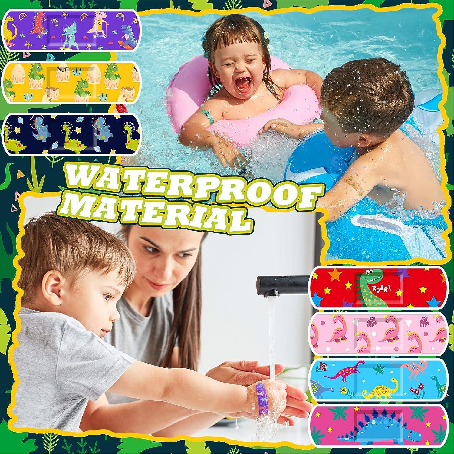 150 Pcs Bulk Kids Dinosaur Bandages 15 Fun Styles, Adhesive & Flexible for Boys, Girls