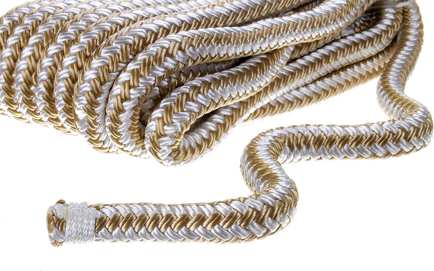 Seachoice Double Braid Nylon Dock Line with Eye Splice, Pre-Shrunk