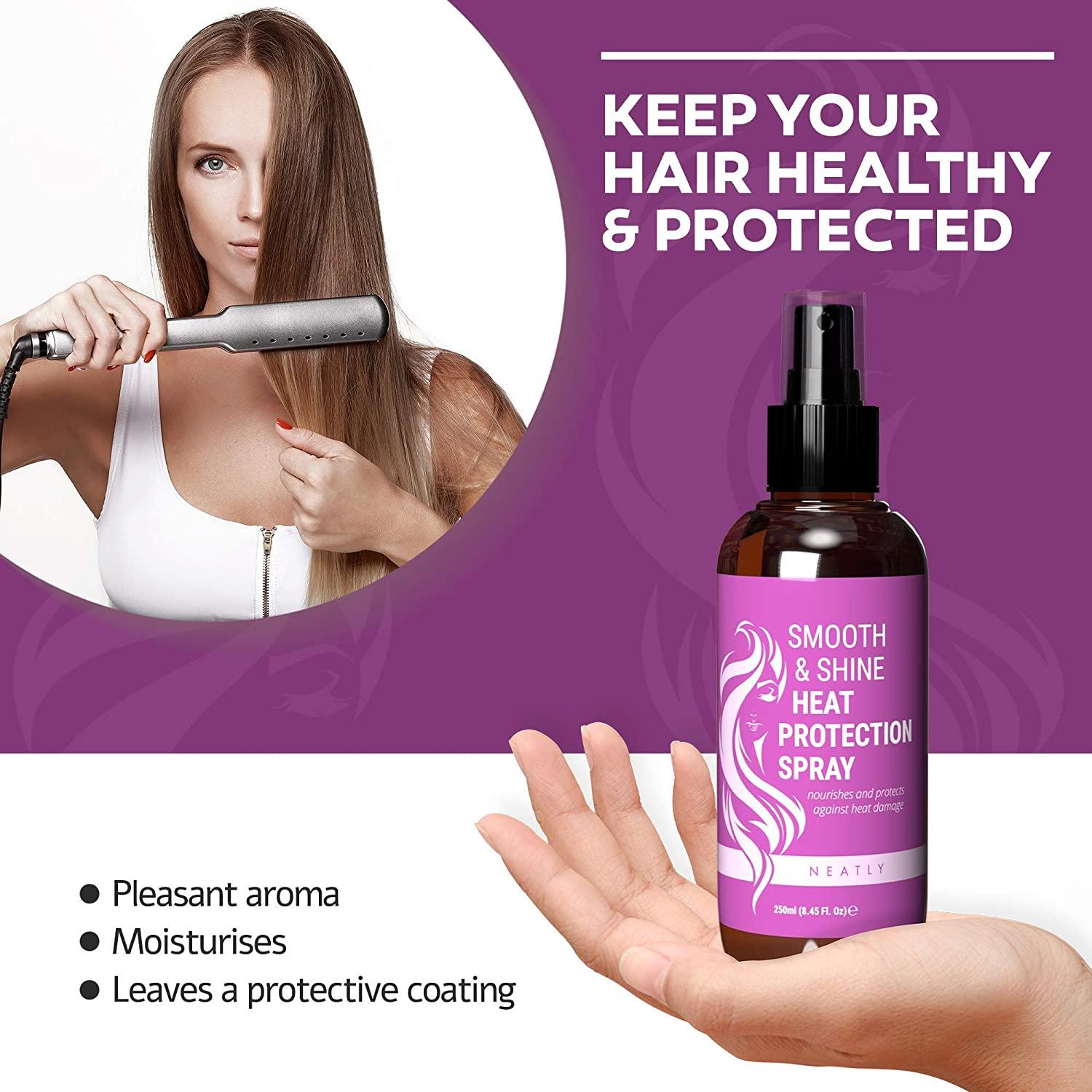 Neatly Thermal Heat Protectant Spray - Aloe Vera & Keratin Oil Infused -  8.5 Fl. Oz | Buy Now with Express International Delivery | GoSupps.com