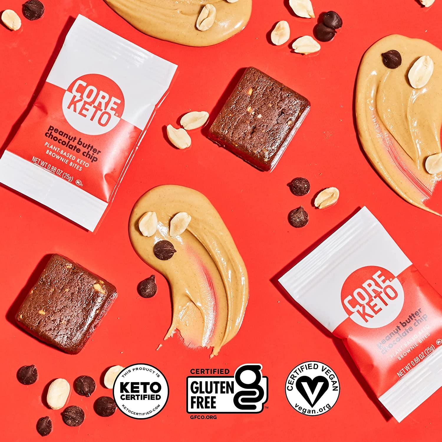 CORE Keto Brownie Bites PlantBased Low Carb Brownies 1g Net Carb Low