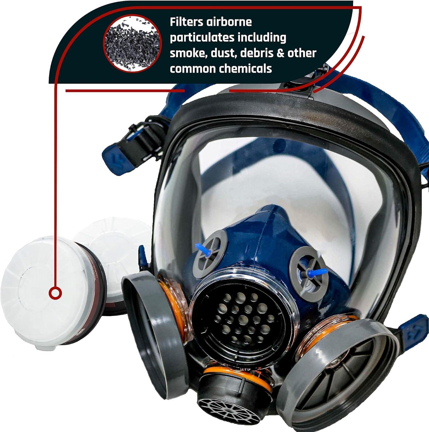 T-61 Half Face Respirator Gas Mask with Organic Vapor and Particulate –  Parcil Safety