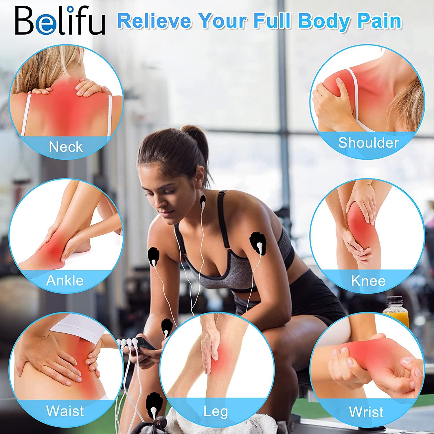 Belifu Dual Channel Tens Unit Electro Muscle Stimulator, Fully Isolated with