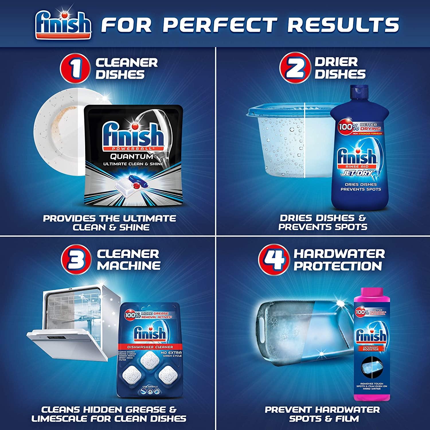 Finish - Quantum - 82ct - Dishwasher Detergent - Powerball - Ultimate Clean  & Shine - Dishwashing Tablets - Dish Tabs (Packaging May Vary)