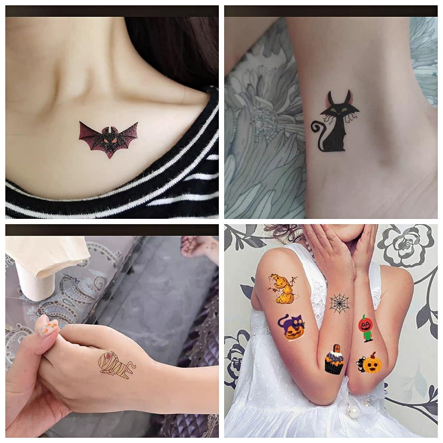 Cute kawaii Halloween tattoo ᴋᴇᴇʟʏ ɢʟɪᴛᴛᴇʀs ✨ on Instagram: “Spoopy tattoos  forever!! 👻🎃 Booking Nove… | Cute halloween tattoos, Halloween tattoos,  Spooky tattoos