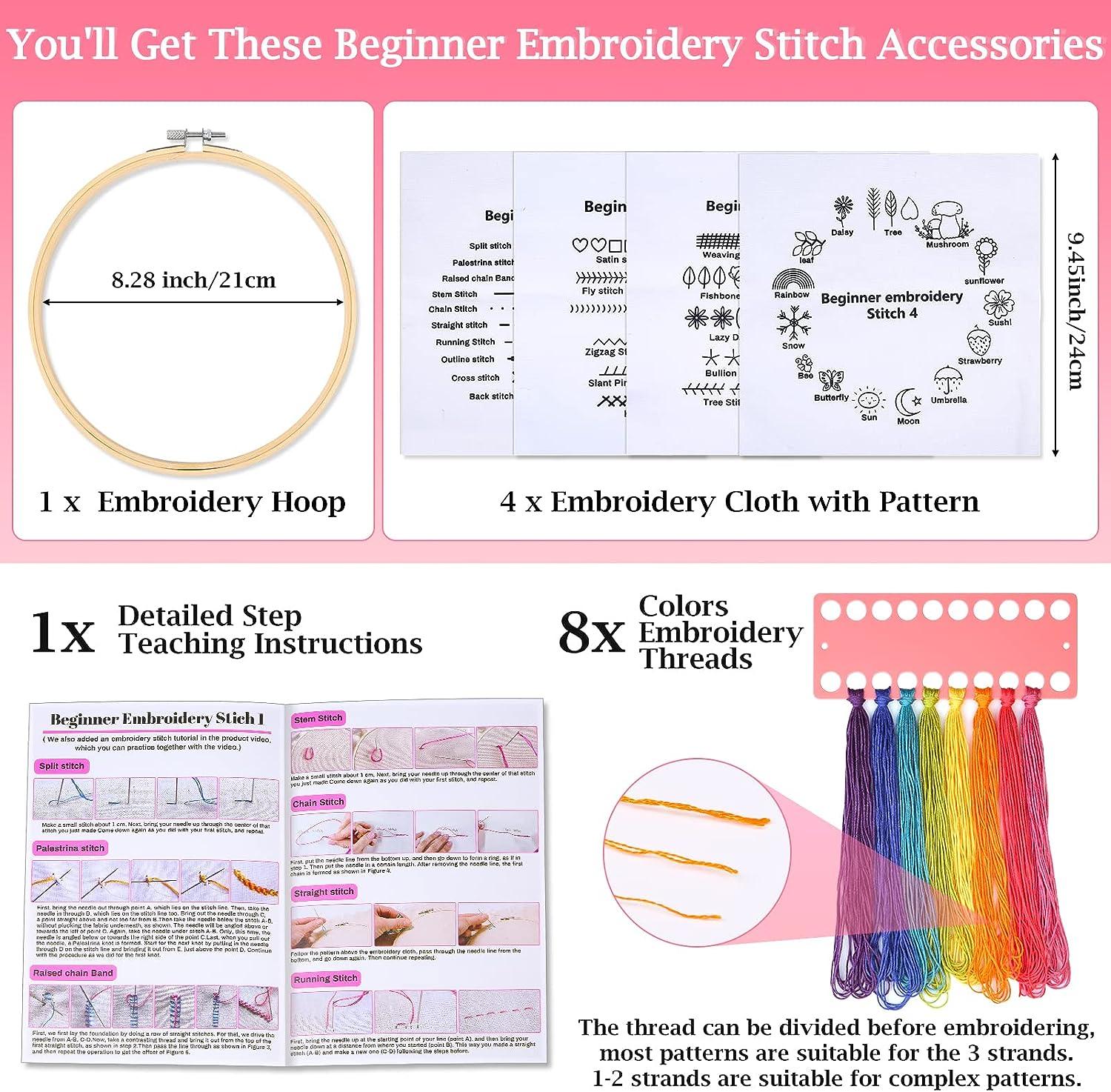 Sewing Stickers, needle, thread, scissors, thimble rainbow frame