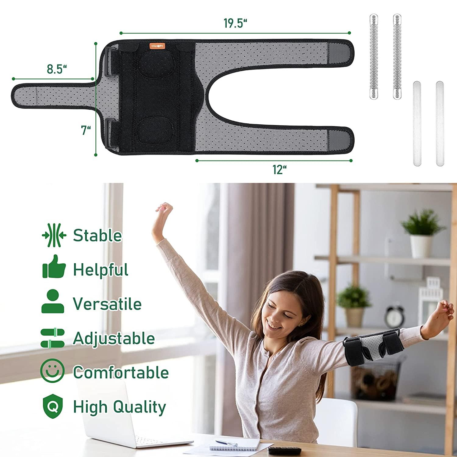 Wahopy Elbow Compression Brace with Removable Splint Stable Support