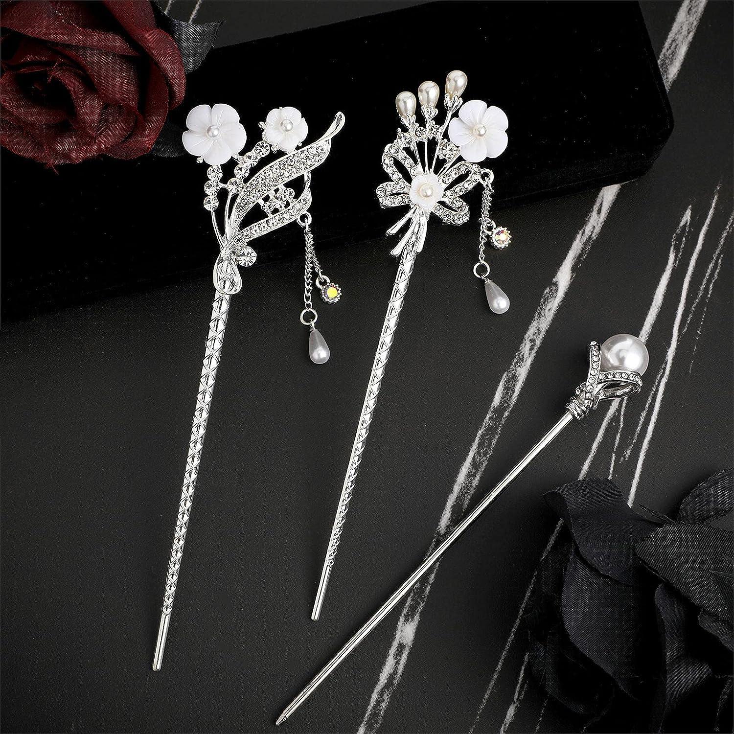 3 Pieces Chinese Hair Stick Japanese Hairpin Hair Chopsticks for