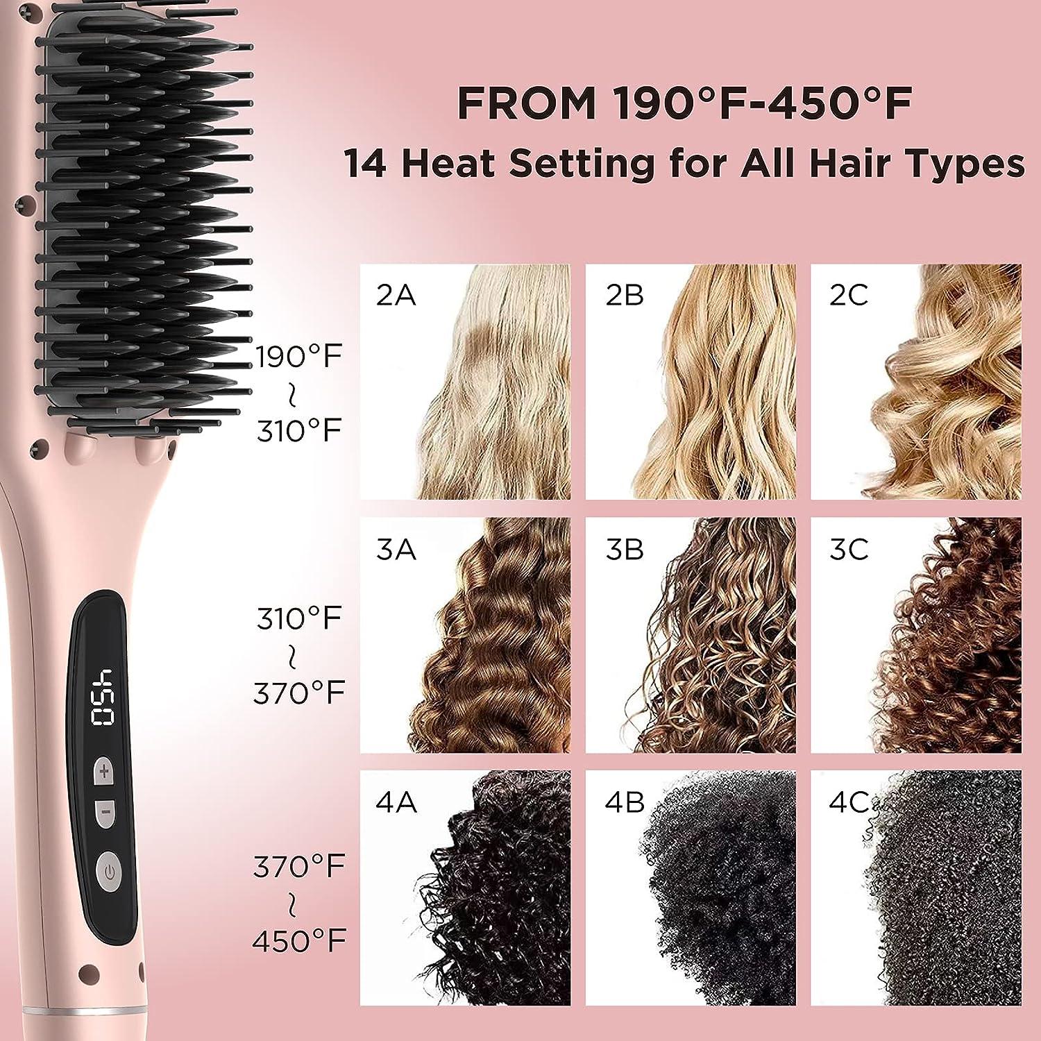 Hair Straightener Brush Askera Negative Ion Ceramic Straightening