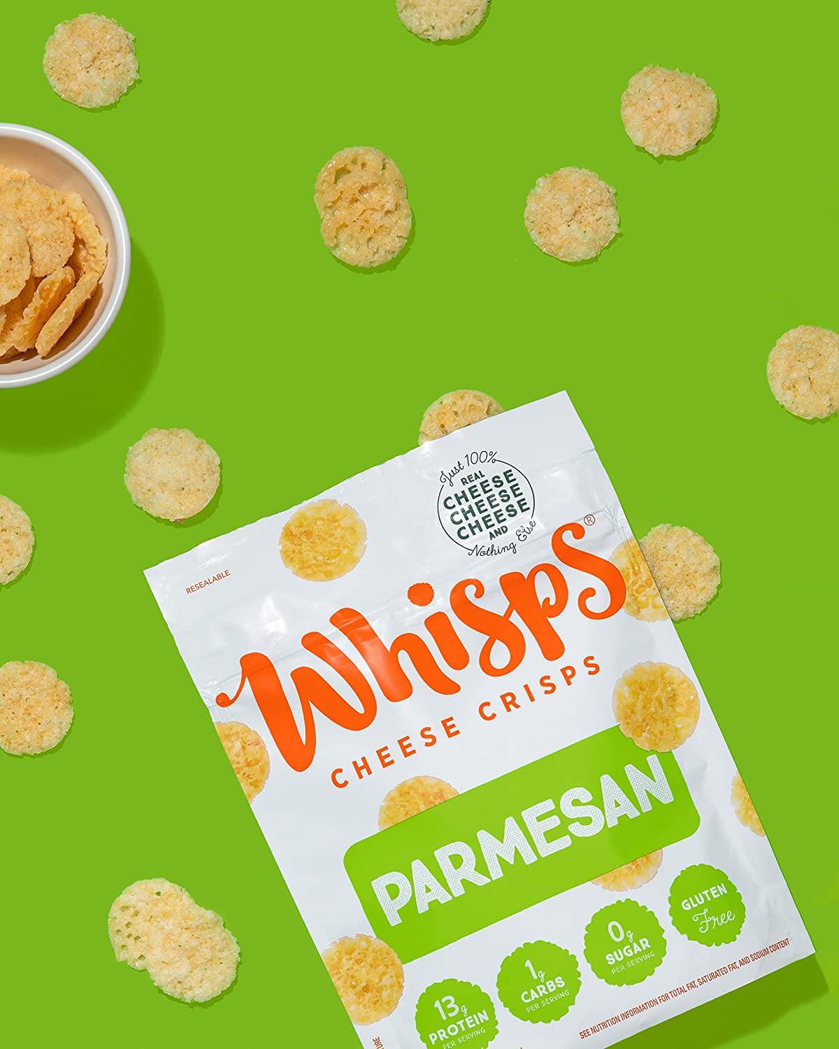 Whisps Cheese Crisps Parmesan, Asiago, & Cheddar Cheese Snacks, Keto