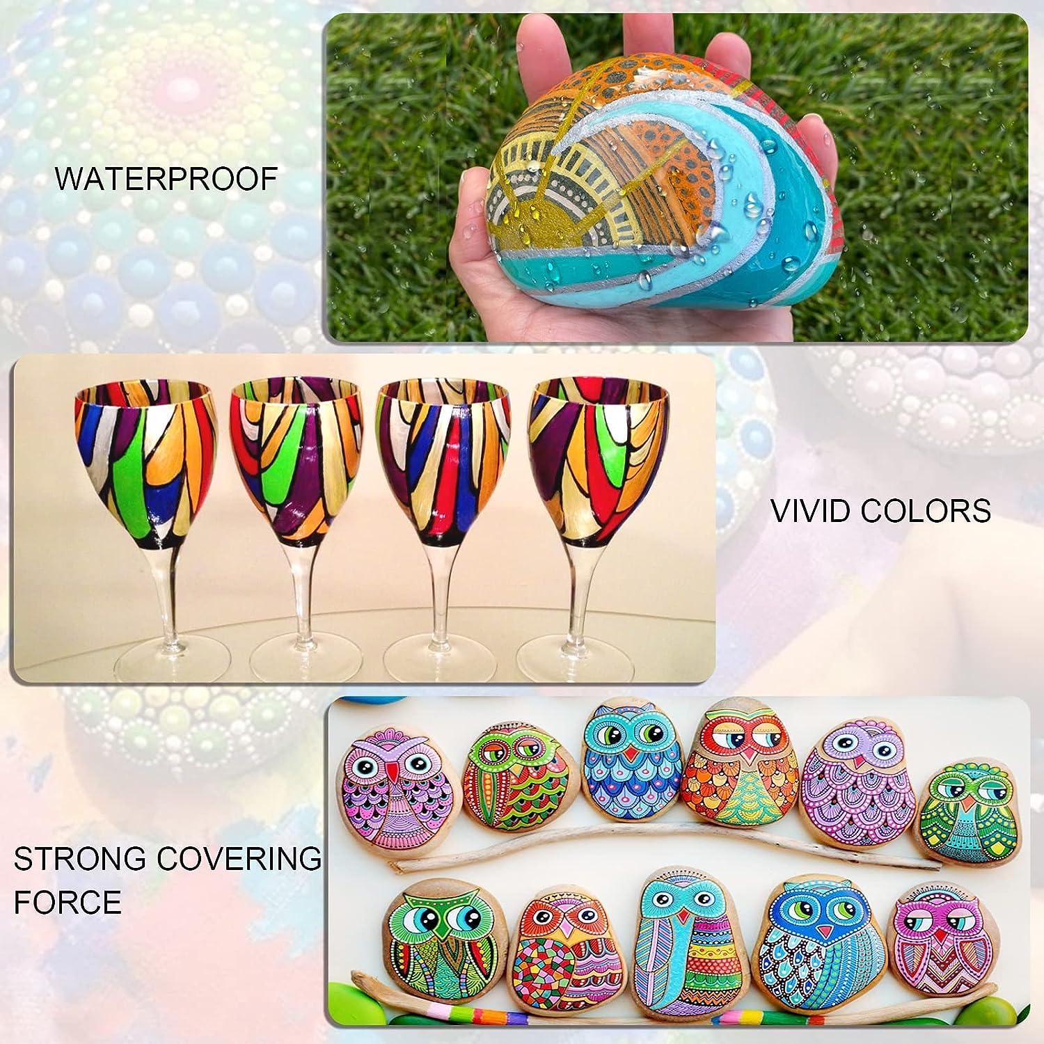 9 Colors Glass Painting Acrylic Paint DIY Hand-Painted Ceramic Stone  Sun-Resistant Water-Based Pigment Art Supplies 20ml - AliExpress