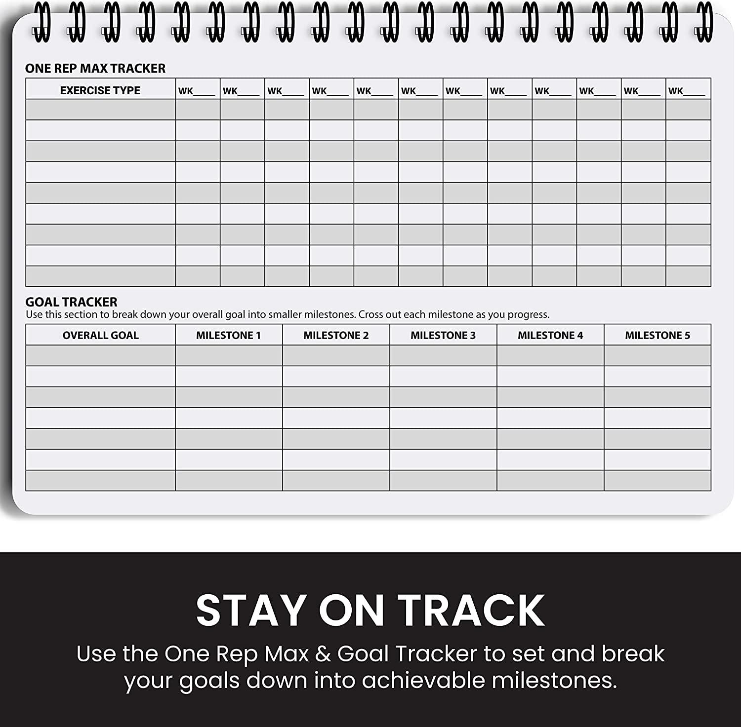 Ultimate Fitness Journal Gym Workout Log Book 6 x 8 Inches Track 100  Workouts - Exercise Weightlifting Training Diary for Men Women - Set Goals  Track Progress (Black)