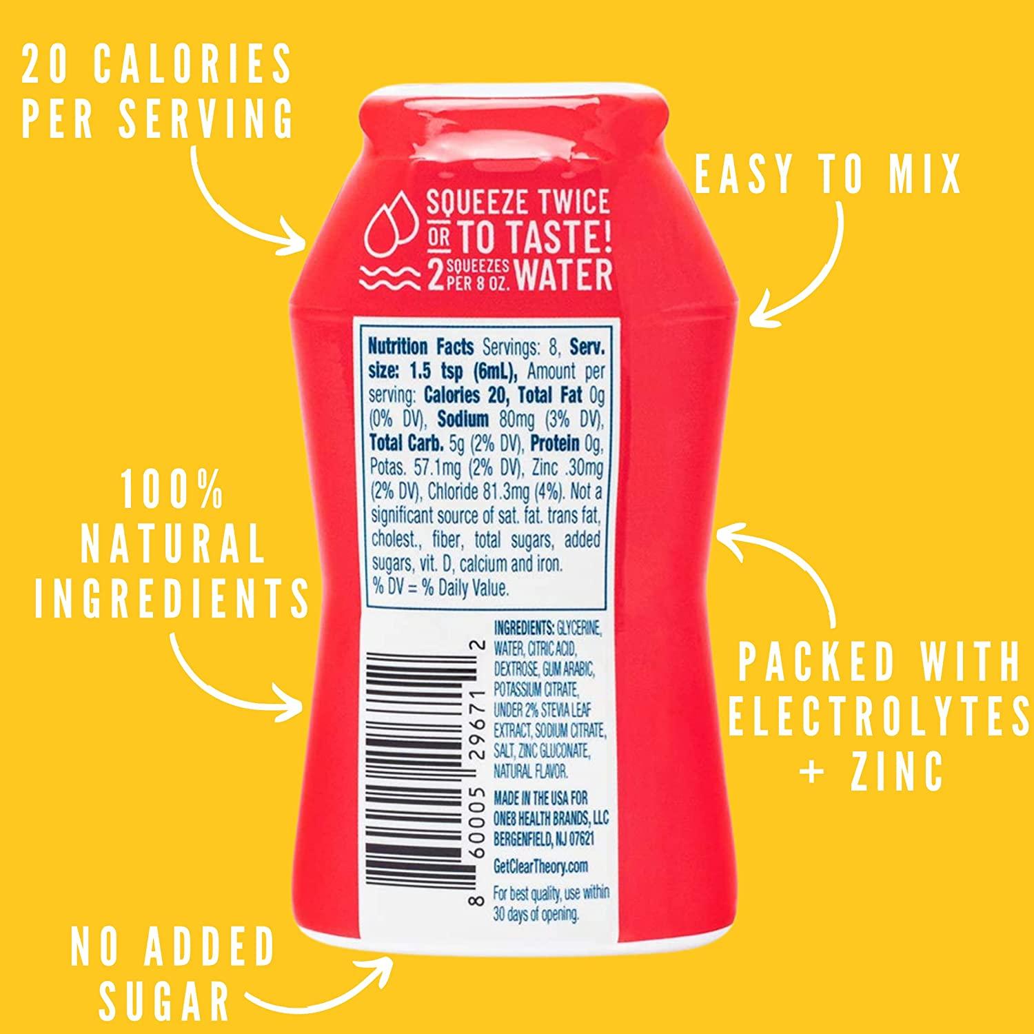 Clear Theory Water Flavoring Drops, Electrolytes Drink Mix, Water