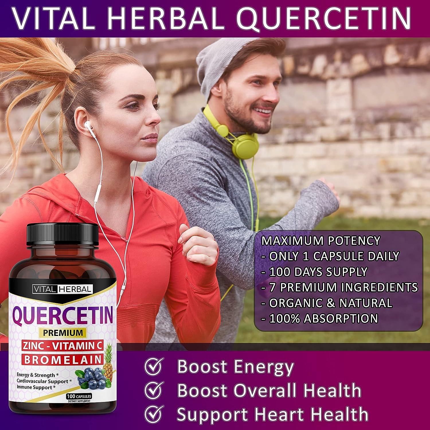Ultra Quercetin 98 Purity with Bromelain Capsules 4085mg Powder