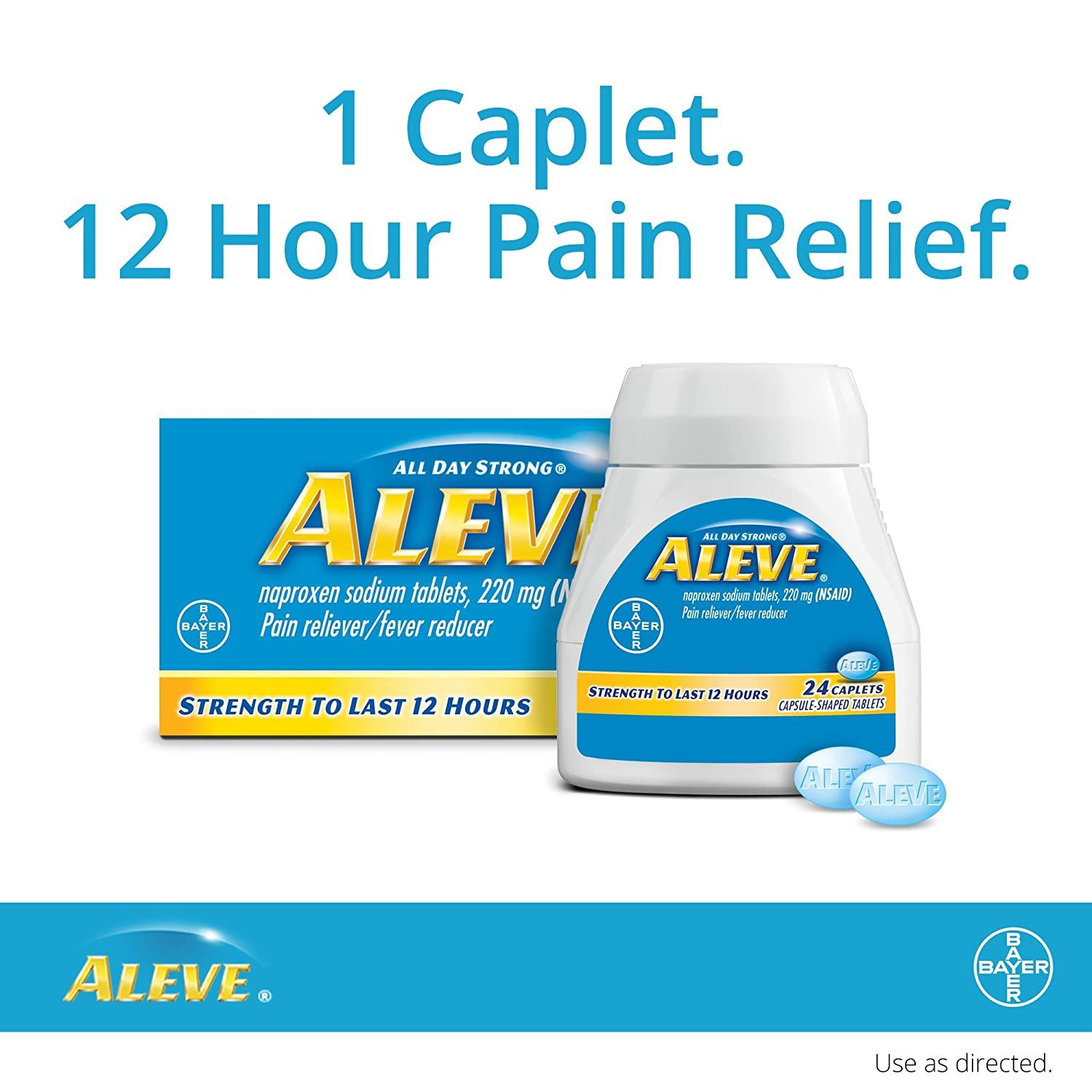 Aleve Caplets 220mg Pain Reliever/Fever Reducer 50 Count