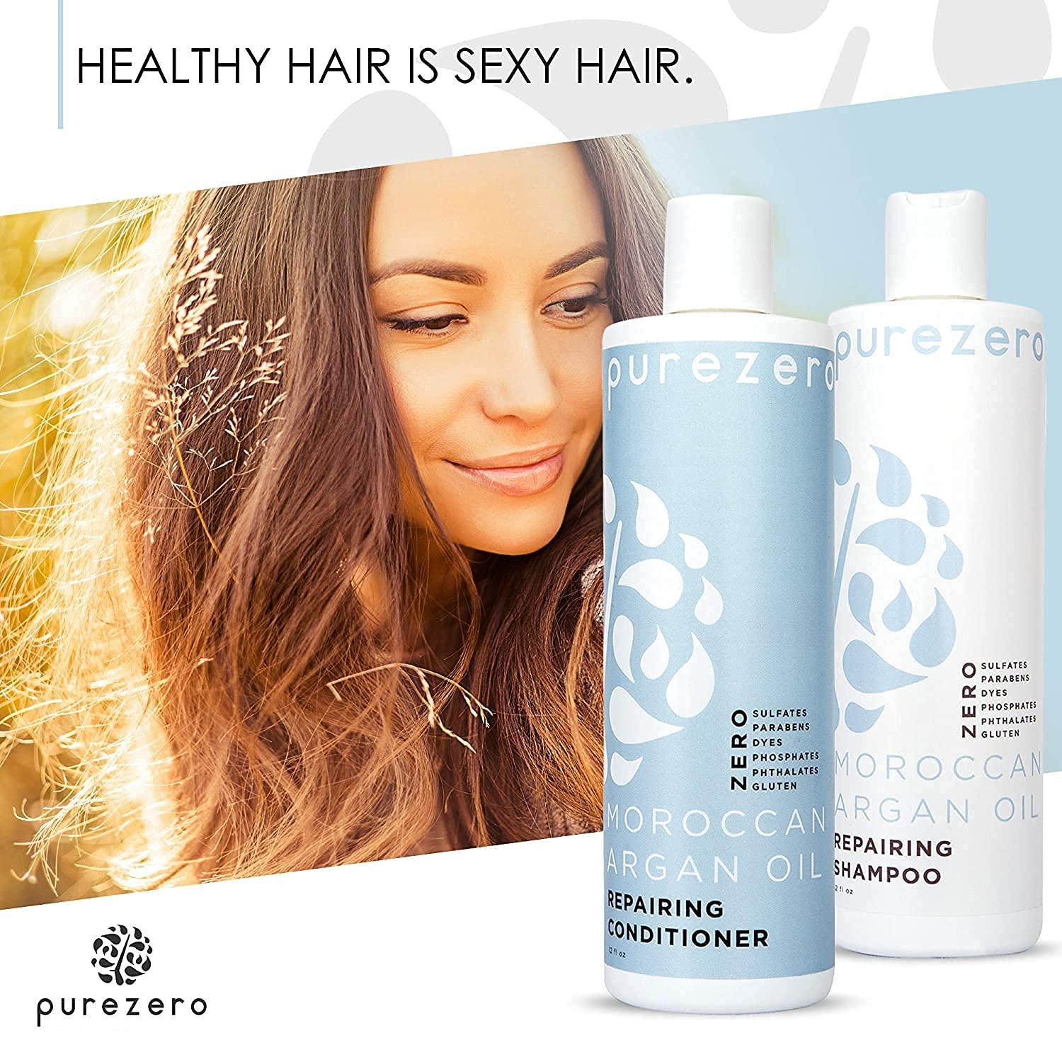 Purezero Moroccan Argan Oil Shampoo & Conditioner Set - Repair