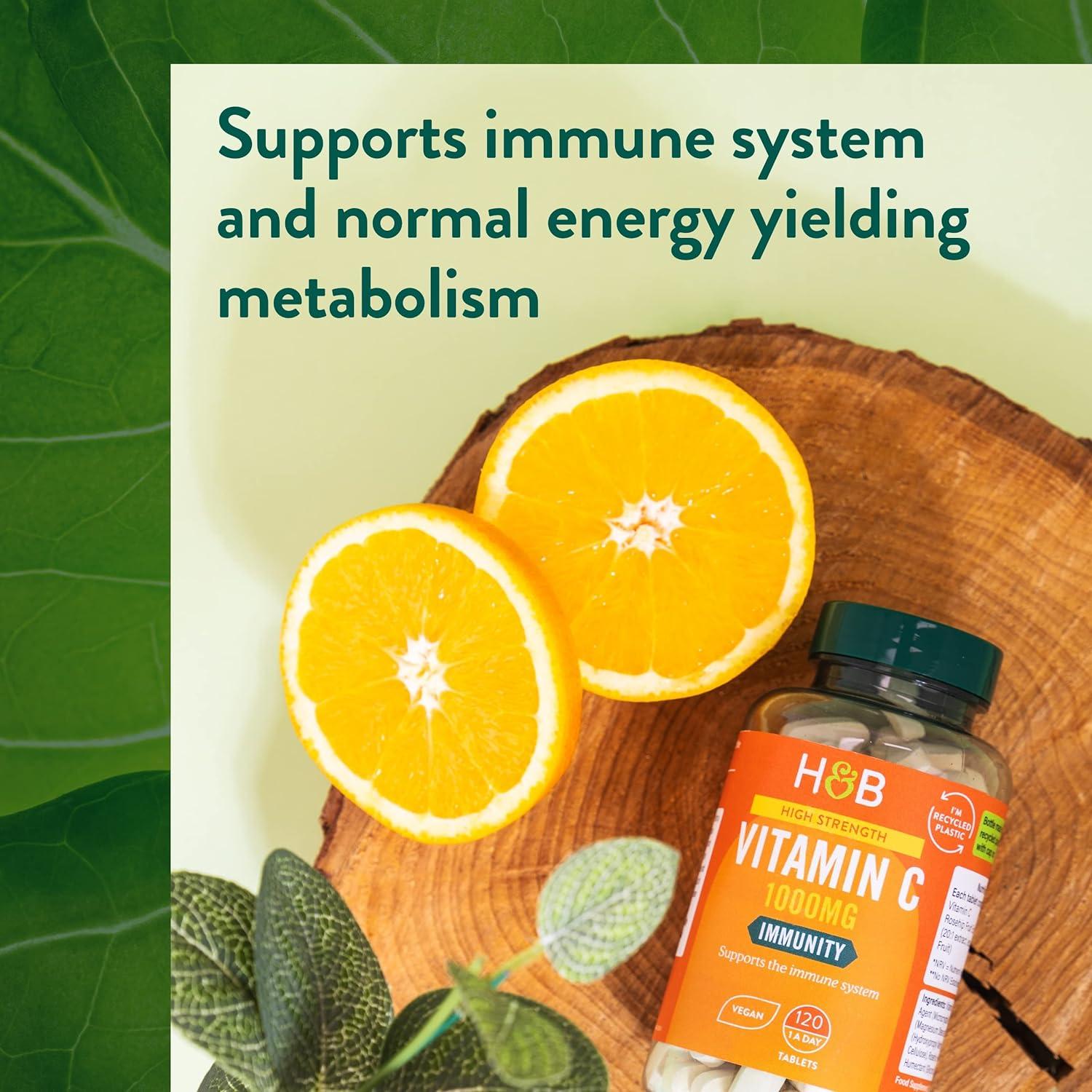 Holland & Barrett Vitamin C 1000mg 120 Tablets - Immune Support ...