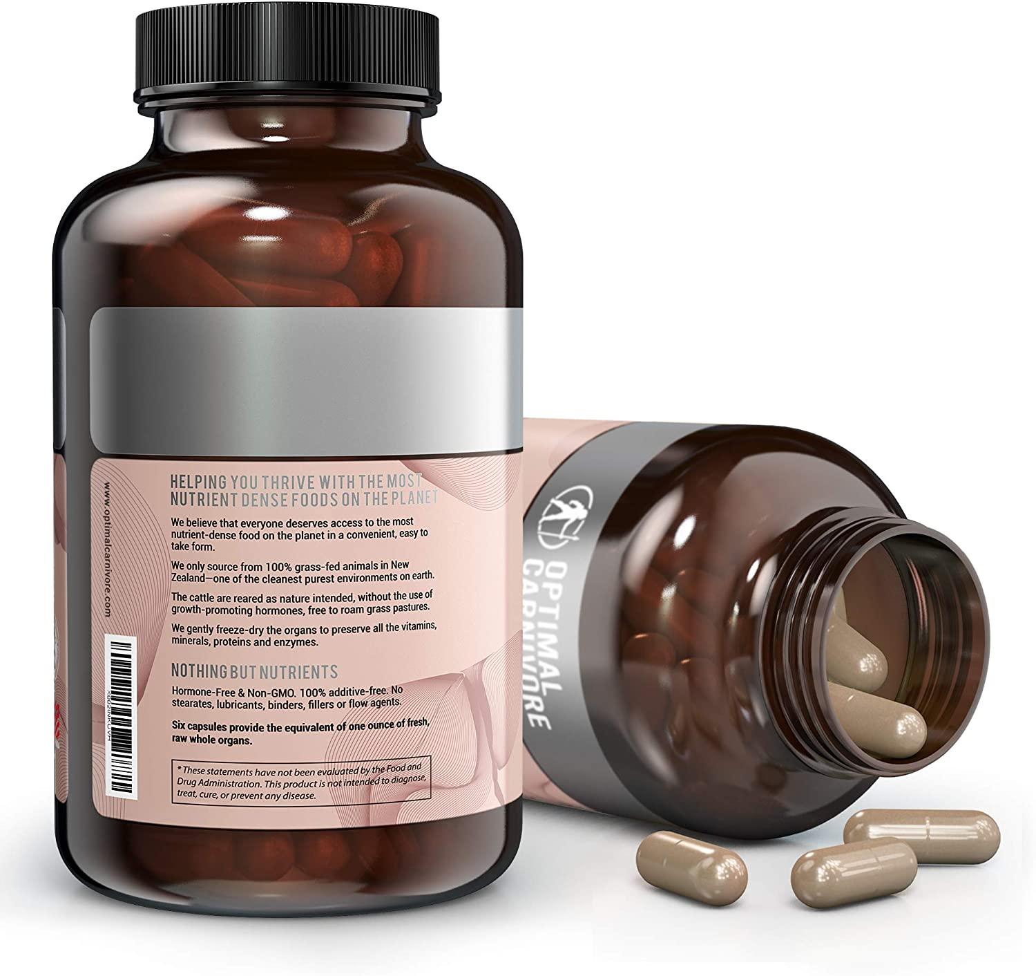 Grass Fed Beef Liver Capsules Desiccated Liver Supplement from New