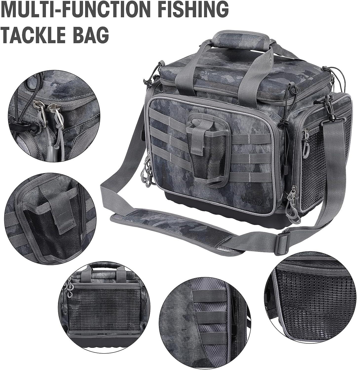 VISMIX Fishing Tackle Bag- Fishing Bag Large Water-Resistant