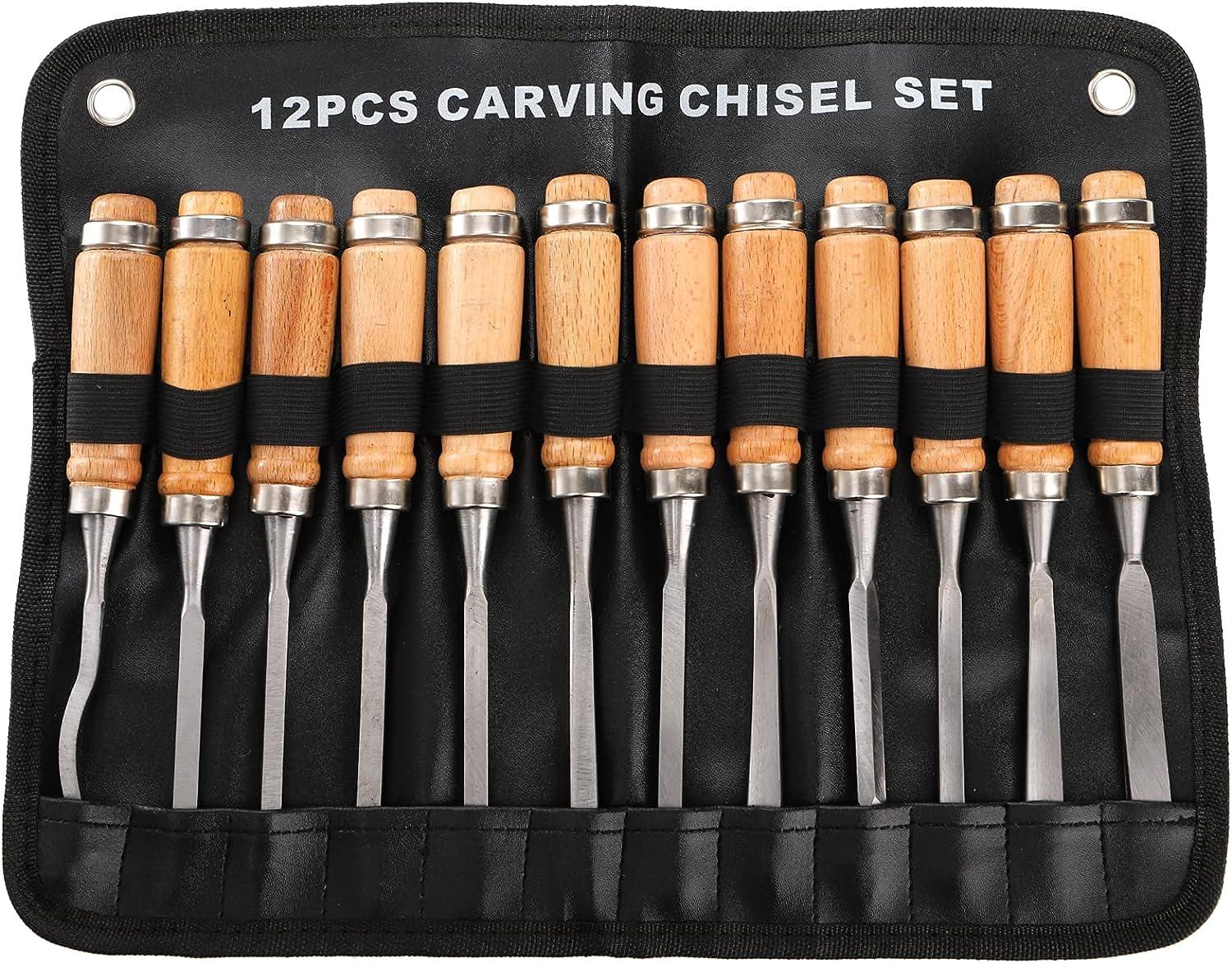 8 Piece Set Wood Carving Hand Chisel Tool Carving Tools Woodworking  Professional Gouges New